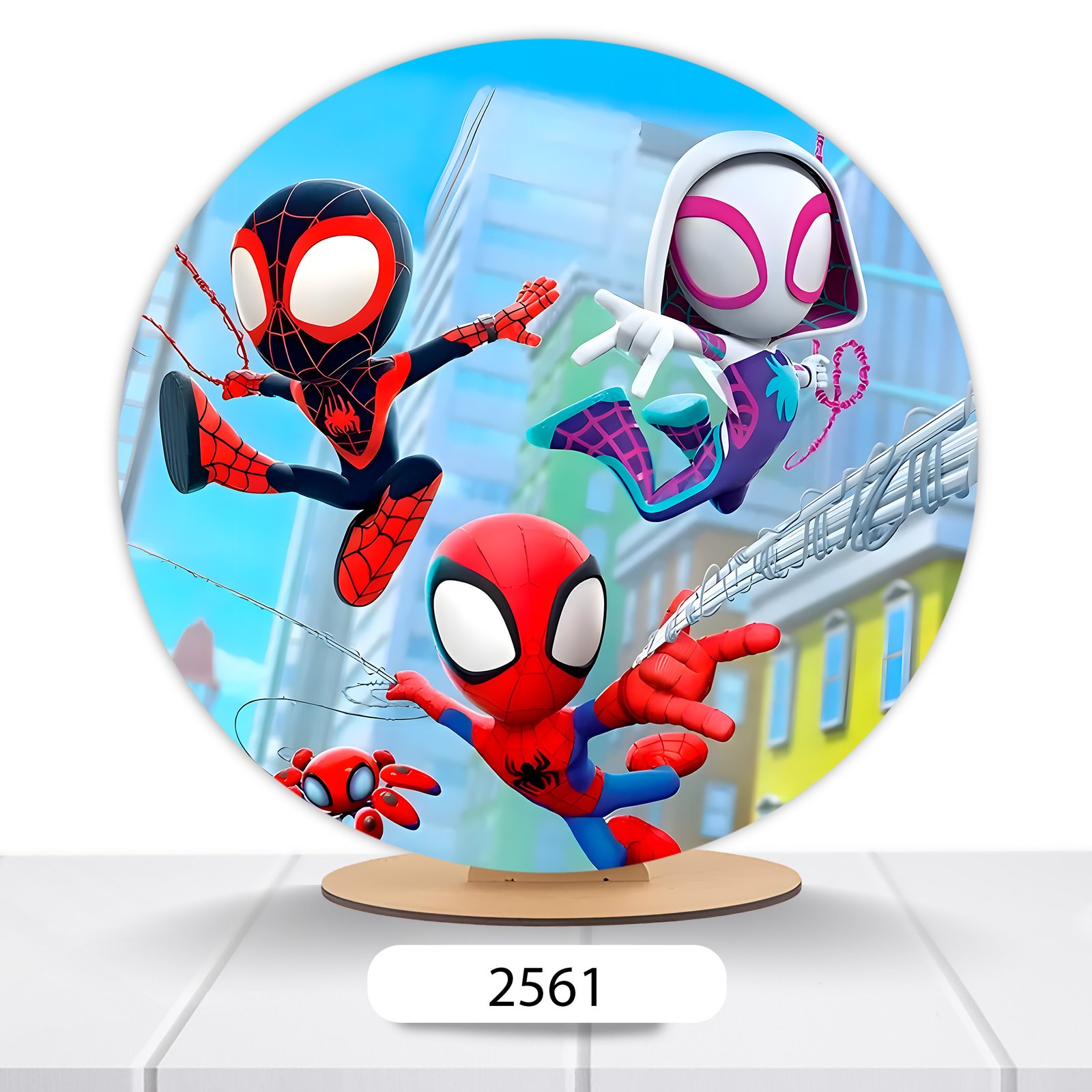 Painel Redondo Homem-Aranha 50x50cm