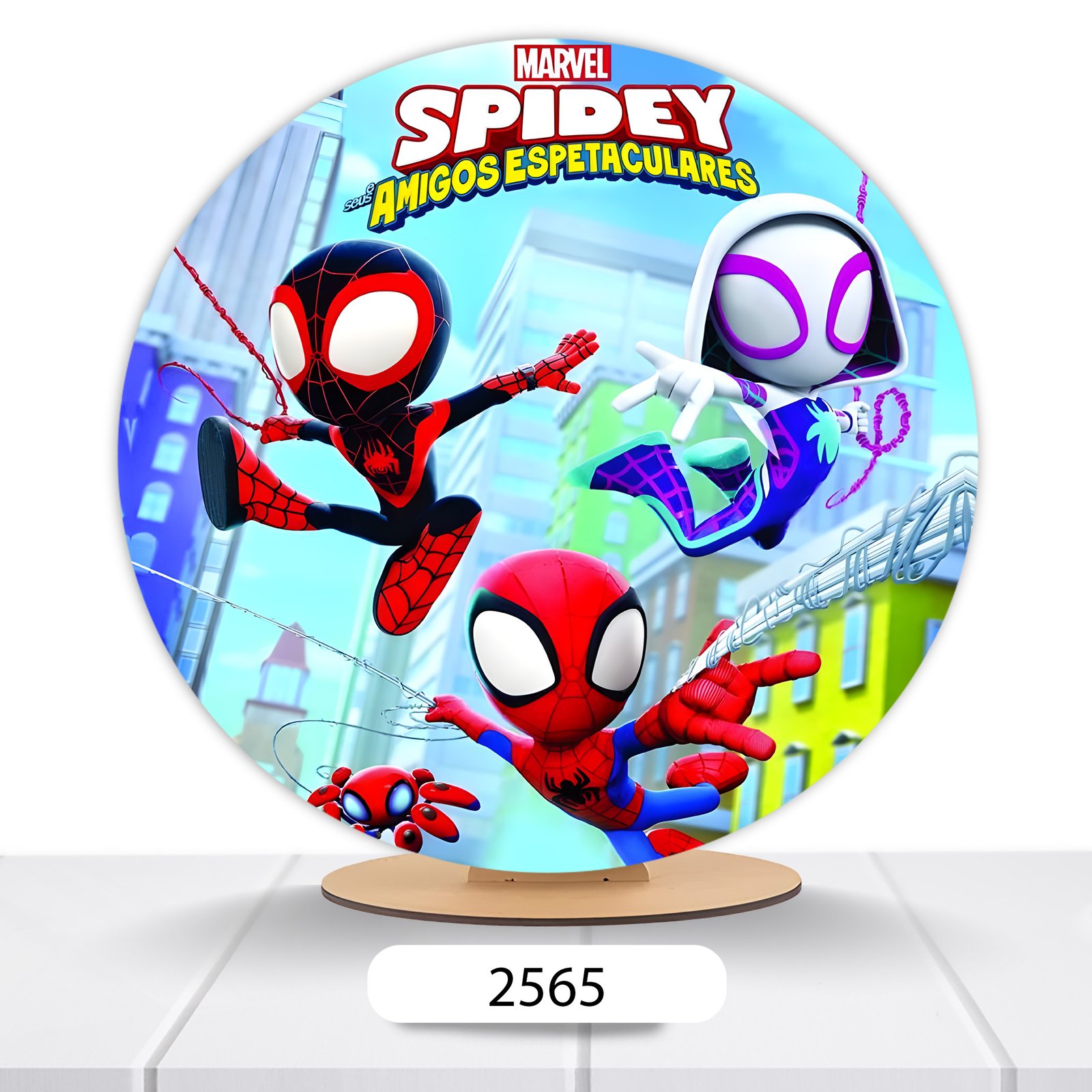 Painel Redondo Homem-Aranha 50x50cm - Imagem 5