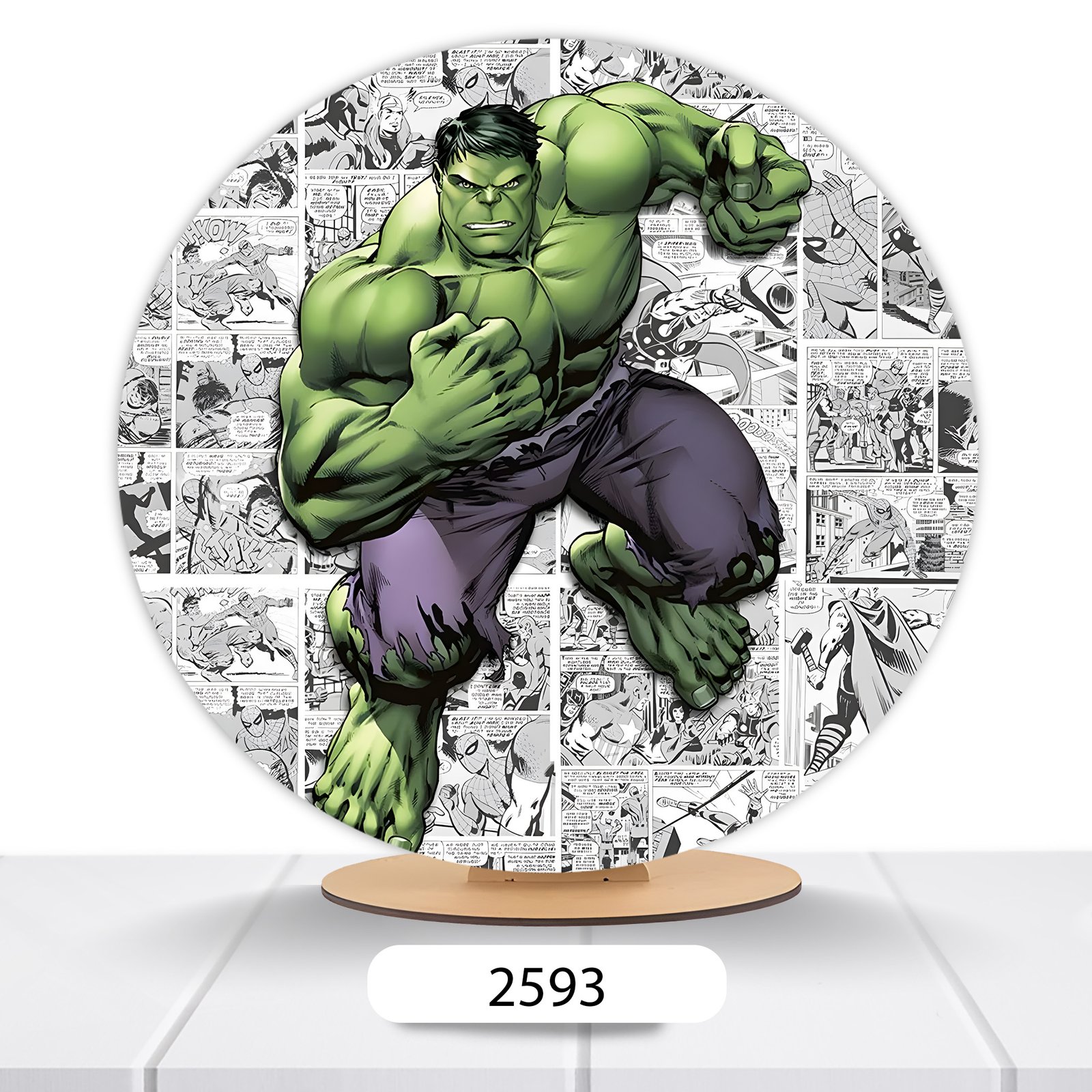 Painel Redondo Hulk 50x50cm - Imagem 13
