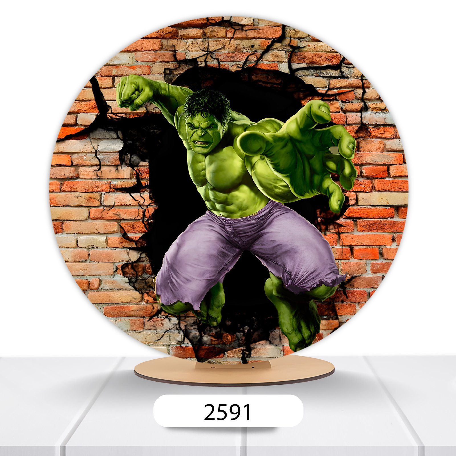 Painel Redondo Hulk 50x50cm - Imagem 11