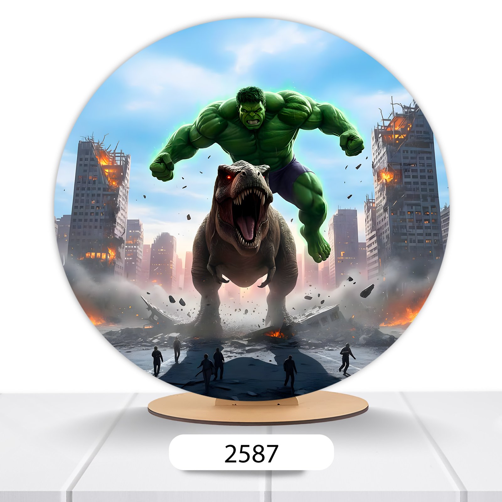 Painel Redondo Hulk 50x50cm - Imagem 7