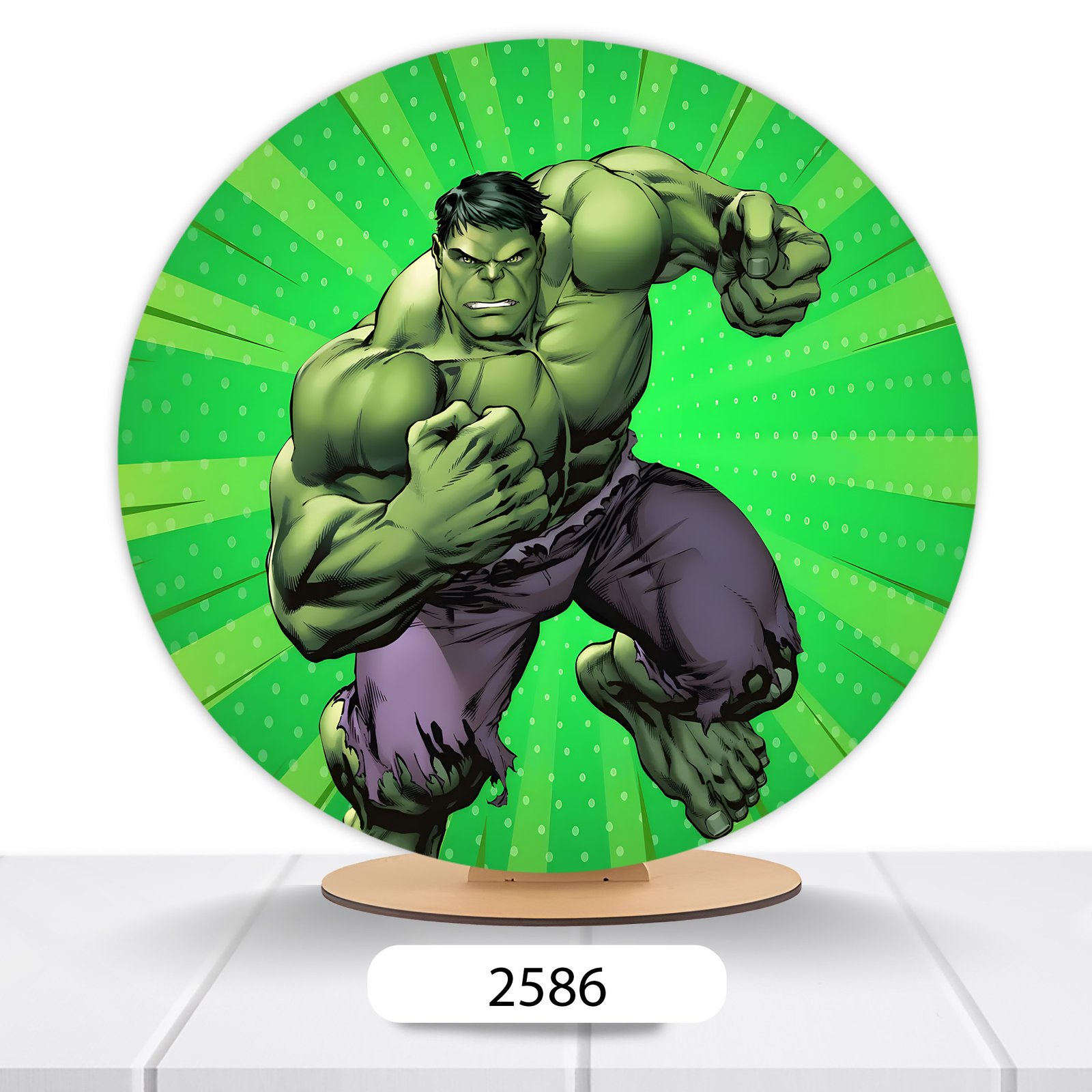 Painel Redondo Hulk 50x50cm - Imagem 6