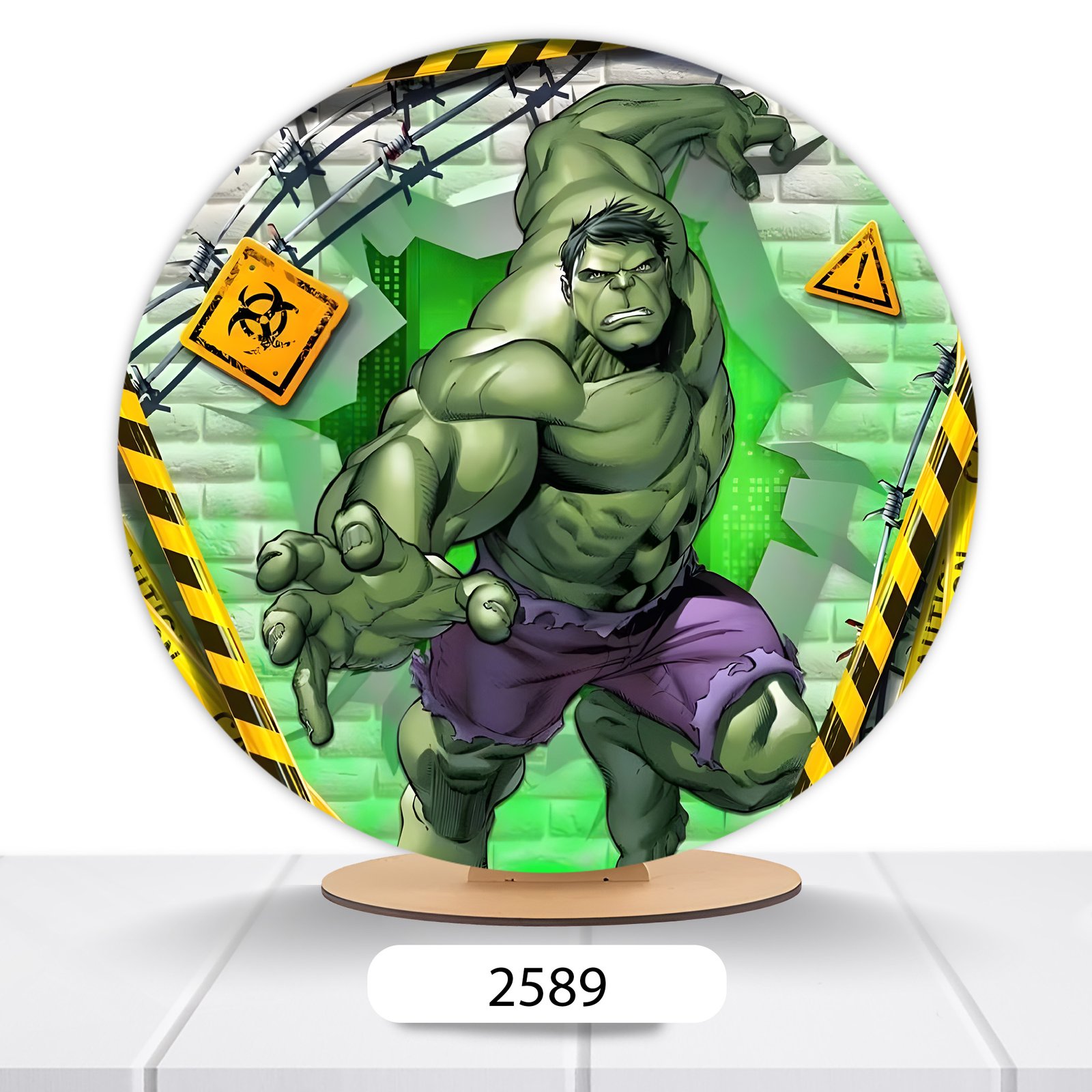 Painel Redondo Hulk 50x50cm - Imagem 9