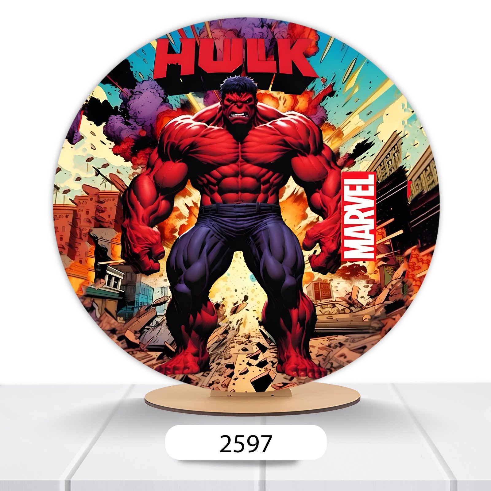 Painel Redondo Hulk 50x50cm - Imagem 17