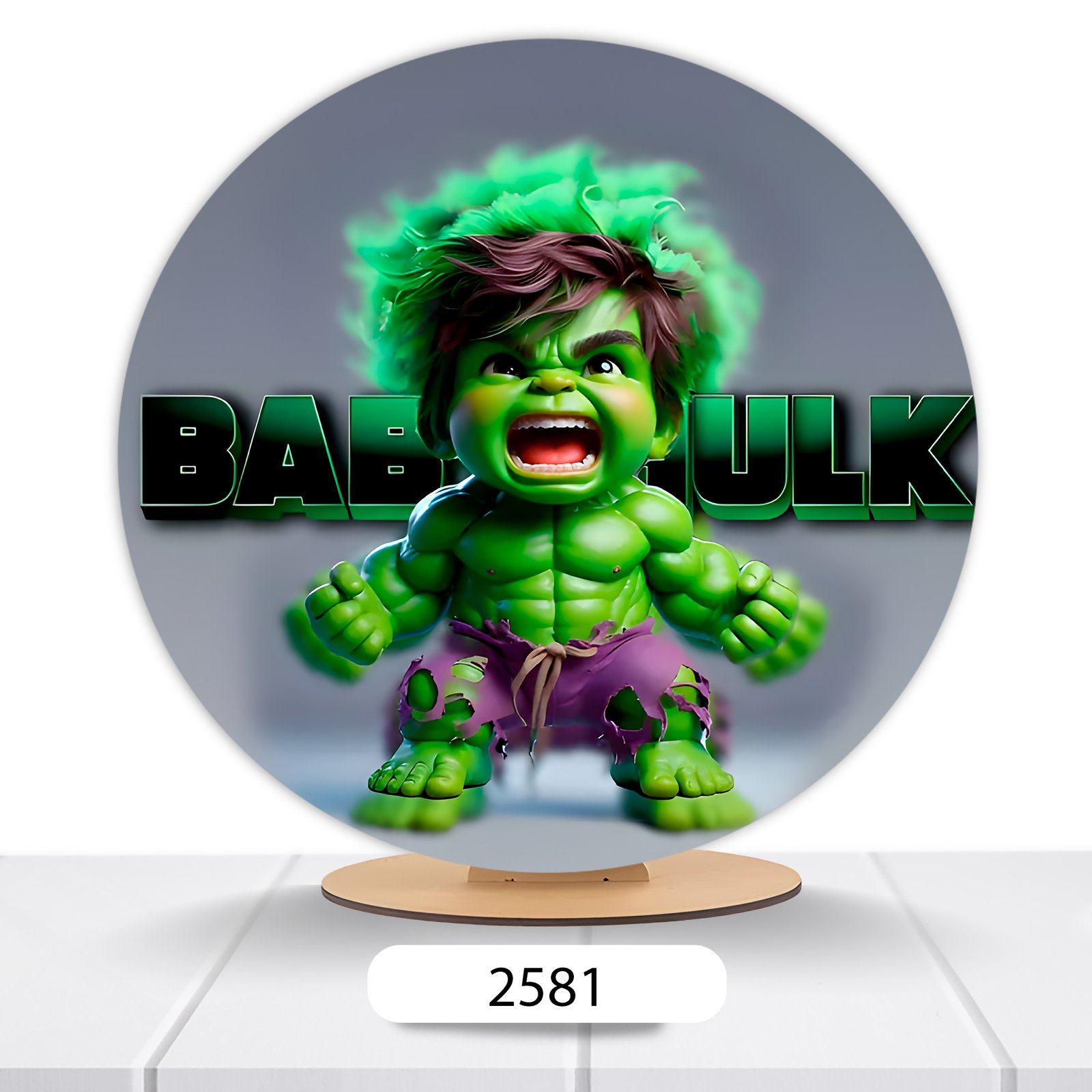 Painel Redondo Hulk 50x50cm