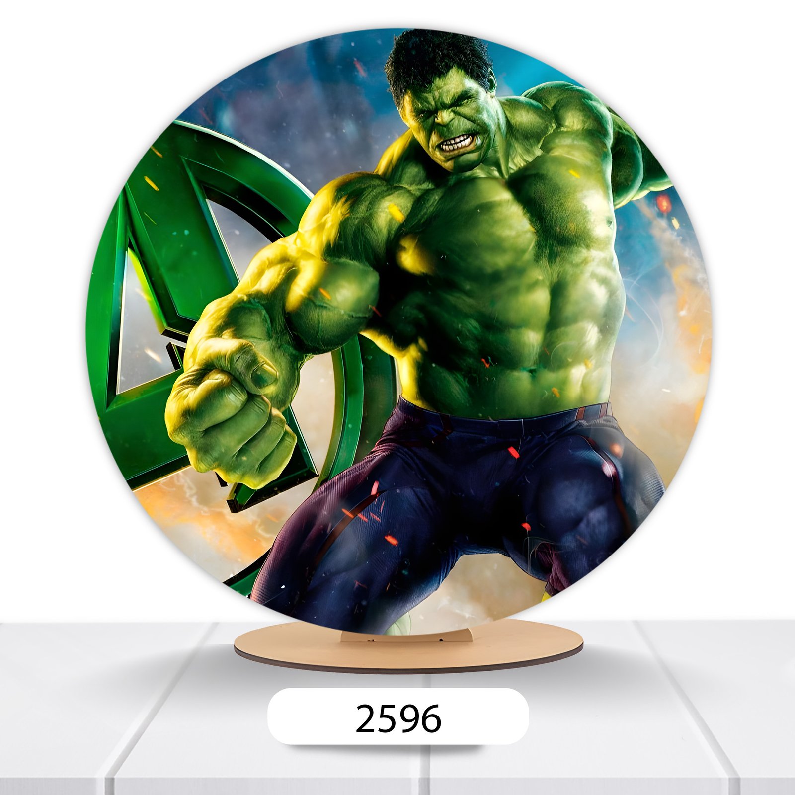 Painel Redondo Hulk 50x50cm - Imagem 16