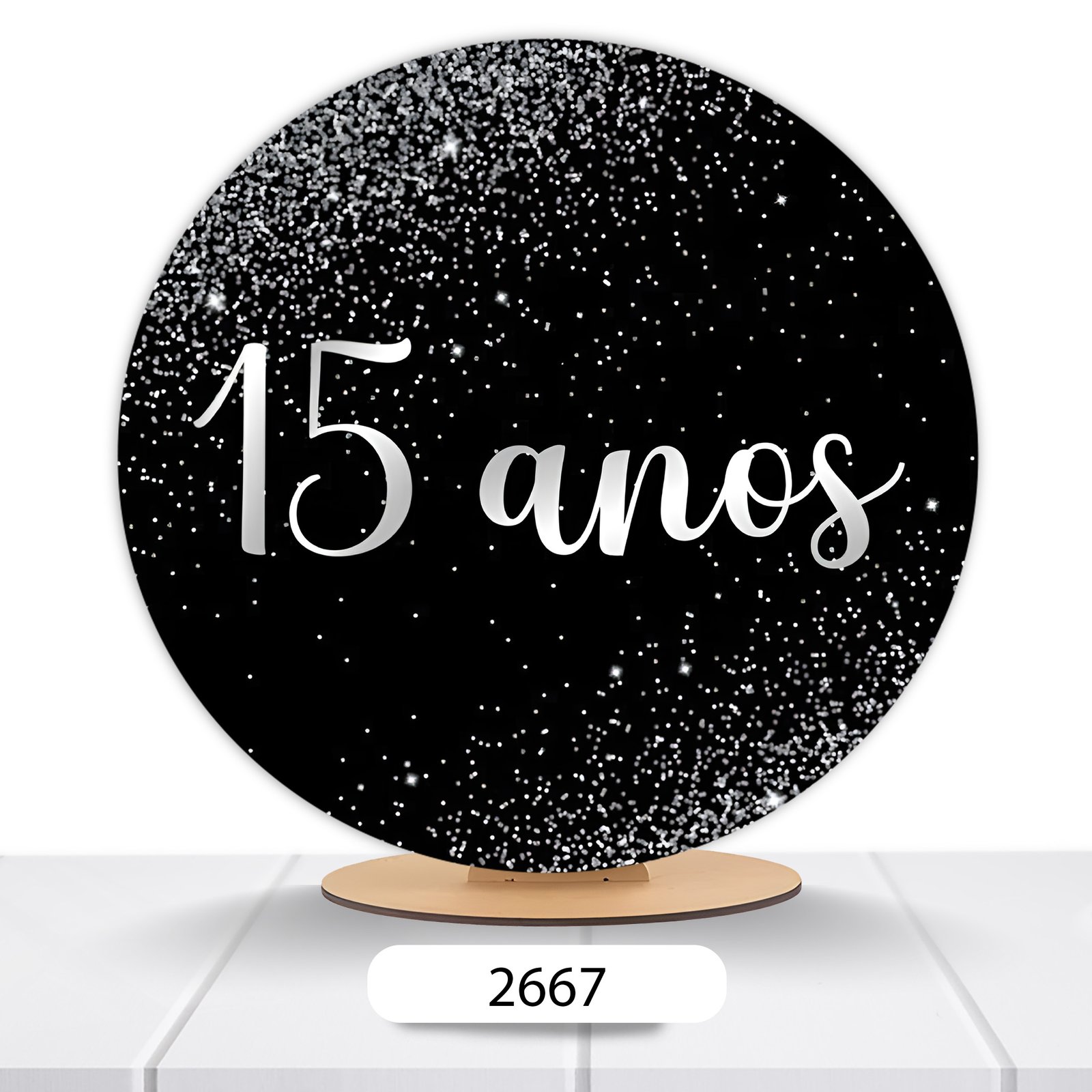 Painel Redondo 15 Anos 50x50cm - Imagem 10