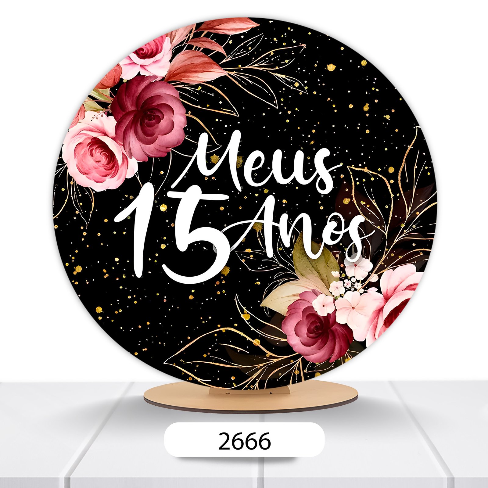 Painel Redondo 15 Anos 50x50cm - Imagem 9