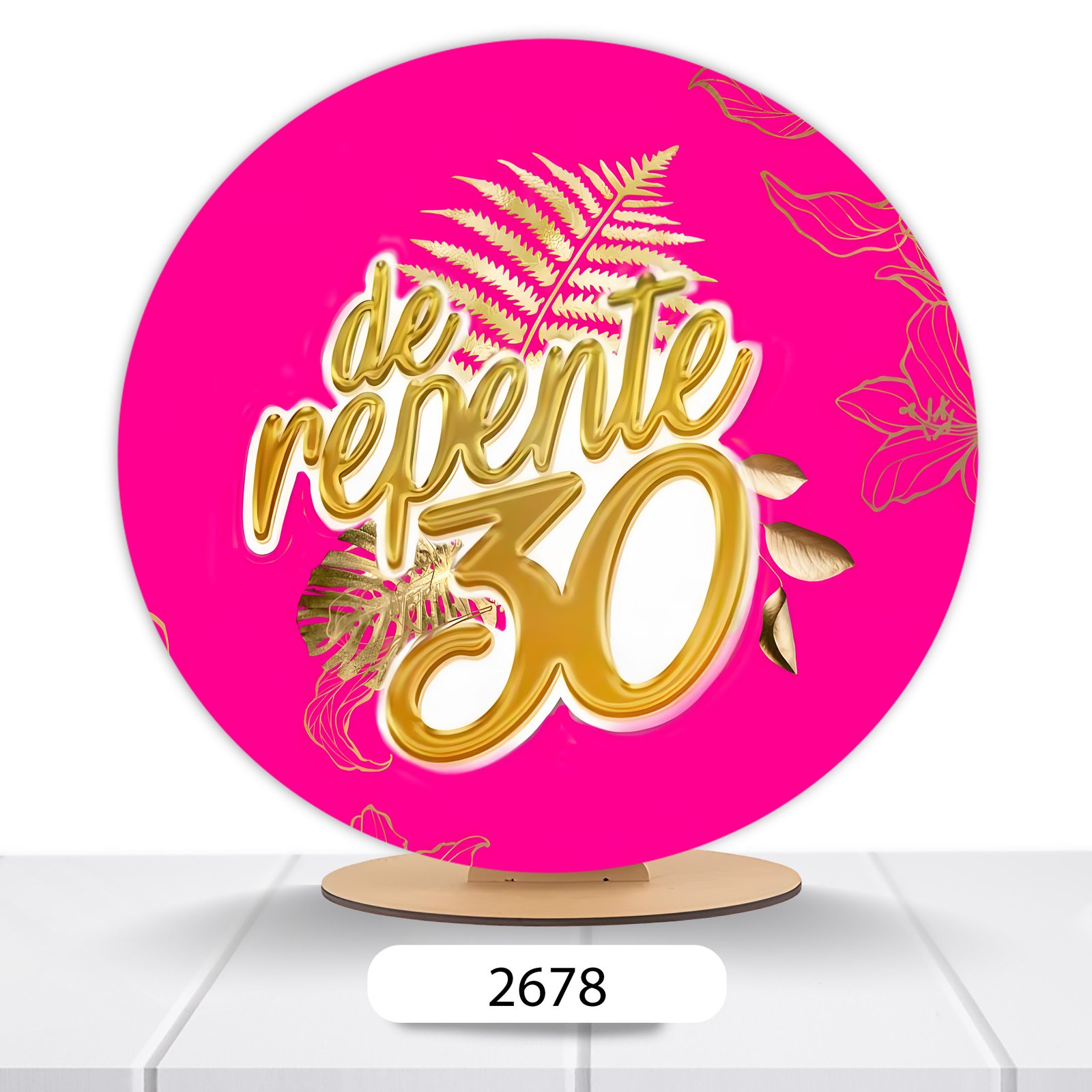 Painel Redondo 30 Anos 50x50cm - Imagem 6