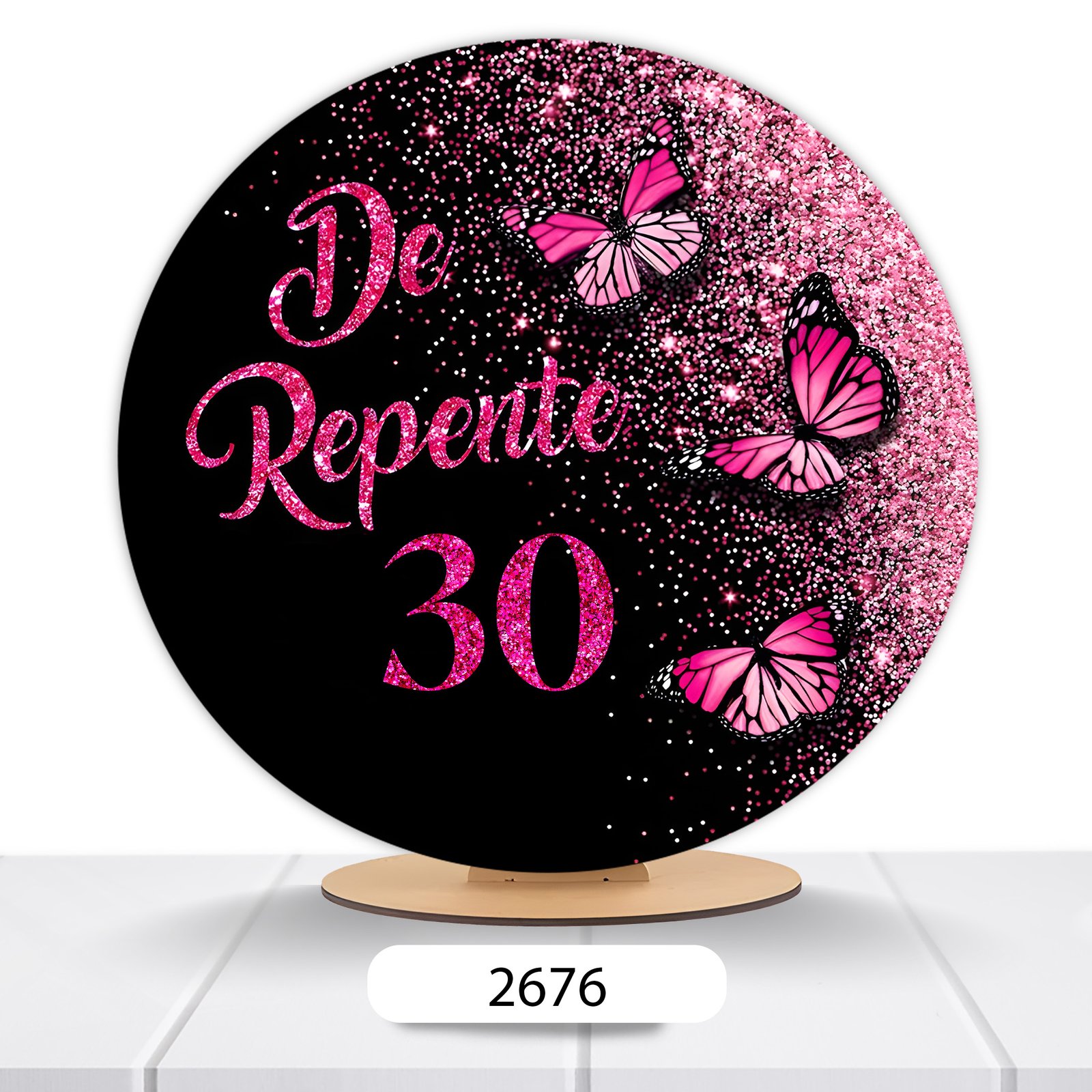 Painel Redondo 30 Anos 50x50cm - Imagem 4
