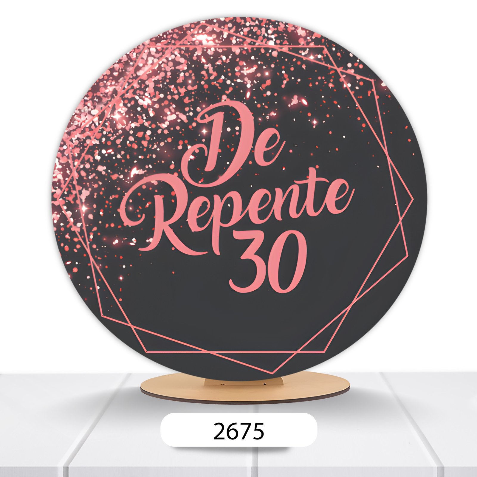 Painel Redondo 30 Anos 50x50cm - Imagem 3