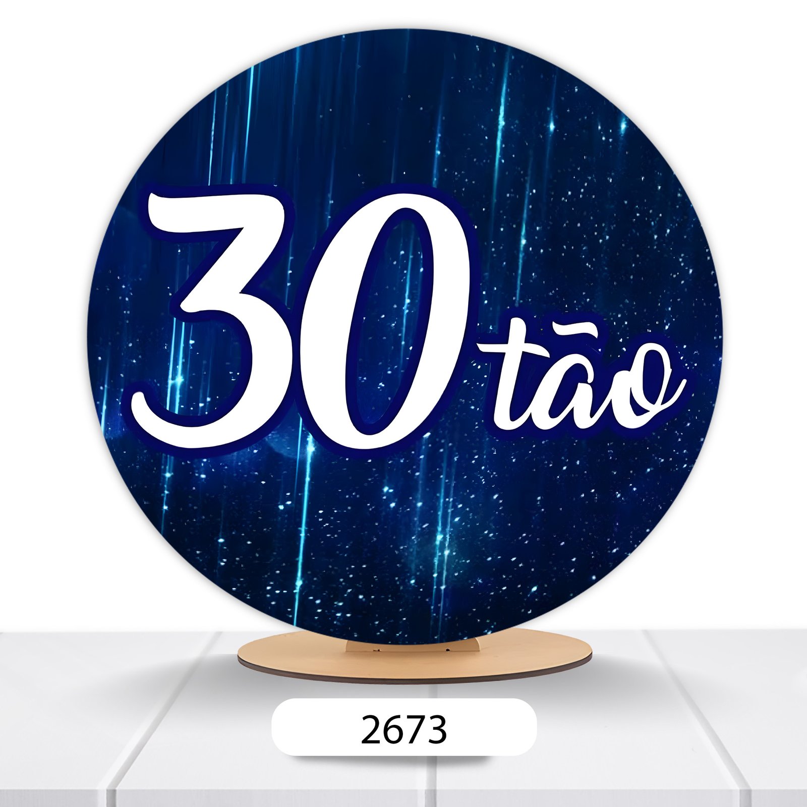 Painel Redondo 30 Anos 50x50cm
