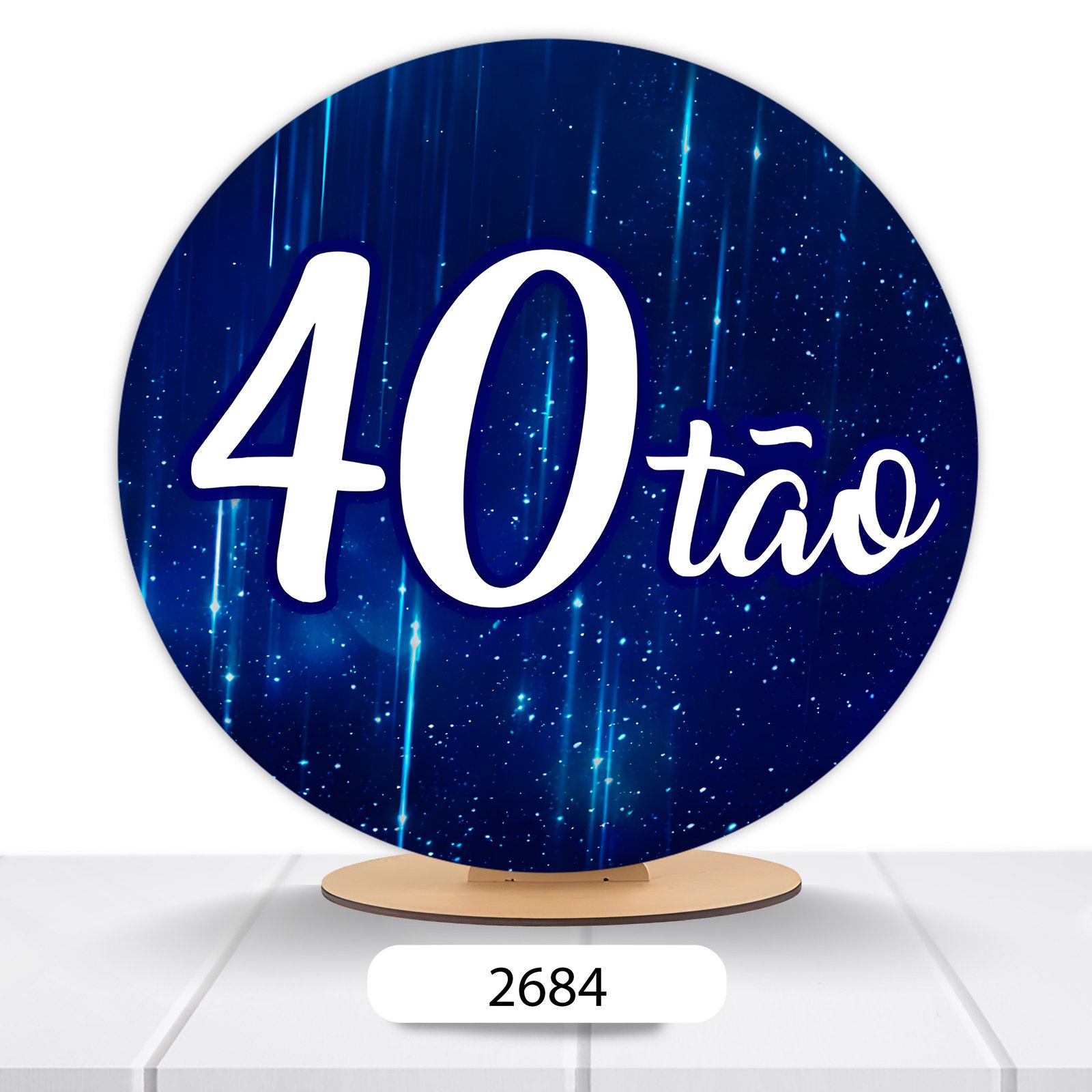 Painel Redondo 40 Anos 50x50cm - Imagem 3