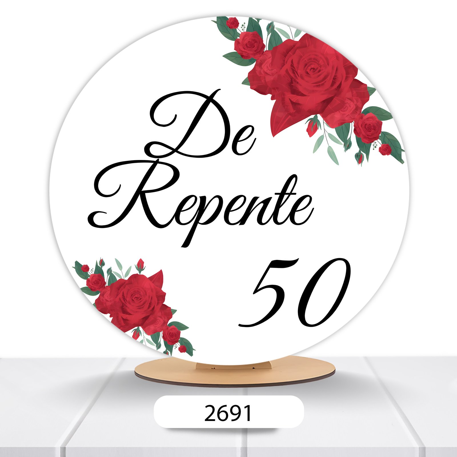 Painel Redondo 50 Anos 50x50cm - Imagem 6