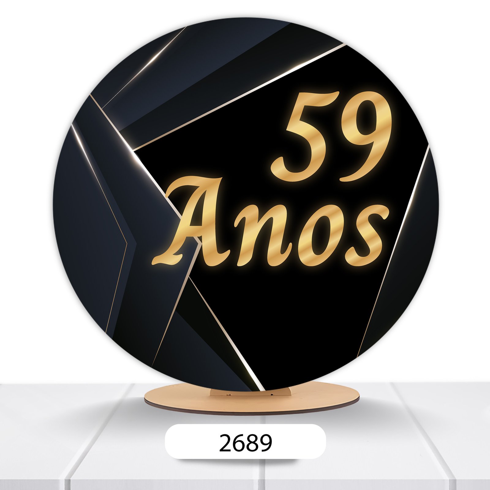 Painel Redondo 50 Anos 50x50cm - Imagem 4