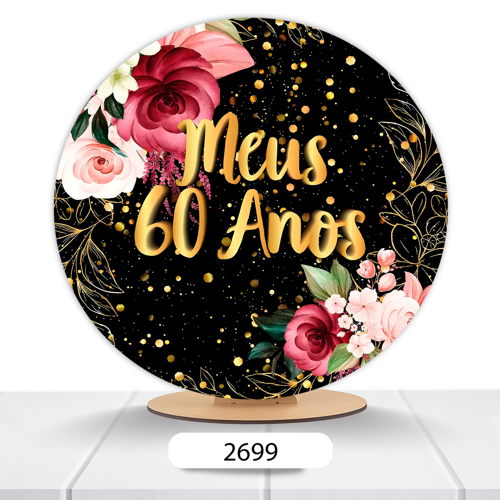 Painel Redondo 60 Anos 50x50cm - Imagem 6