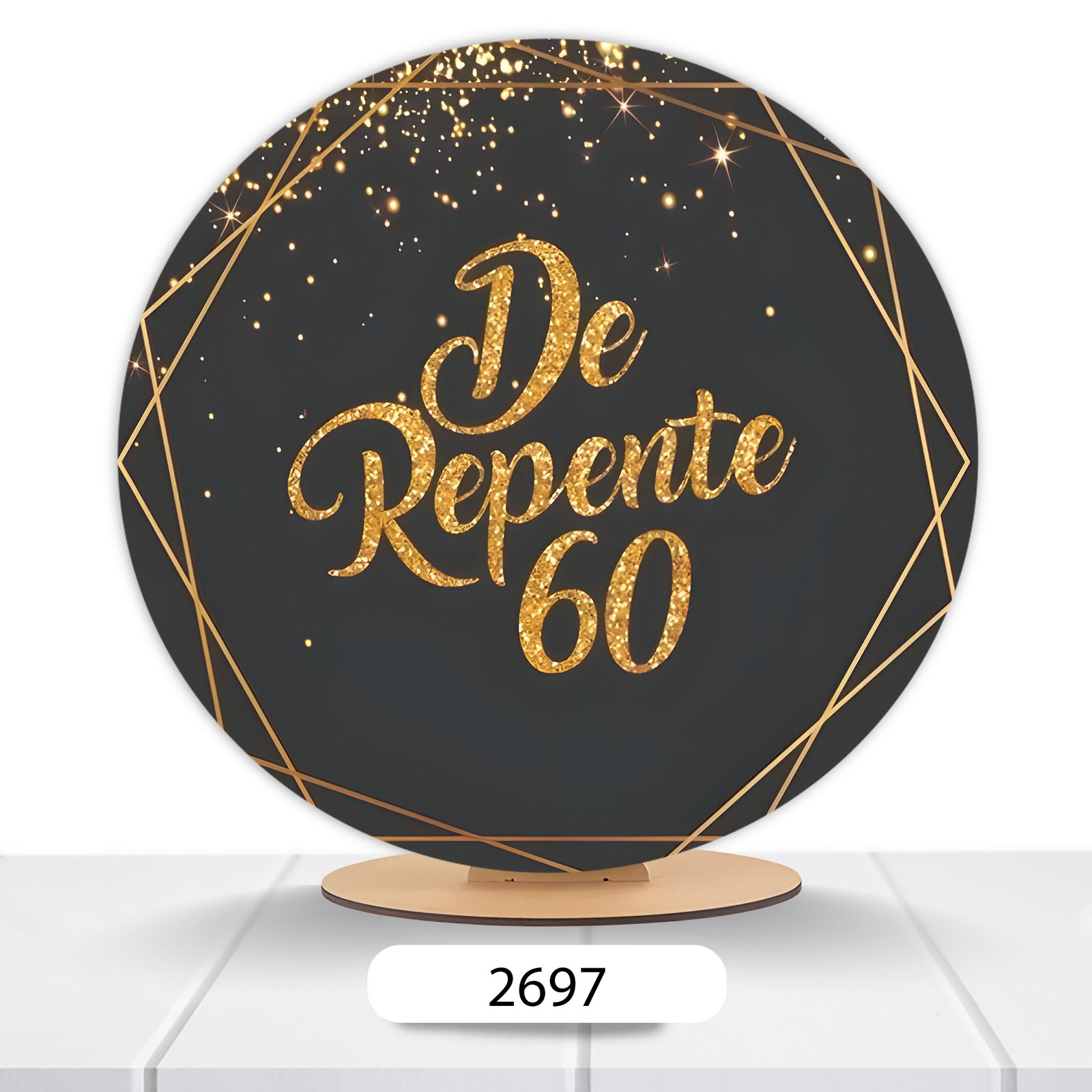 Painel Redondo 60 Anos 50x50cm - Imagem 4