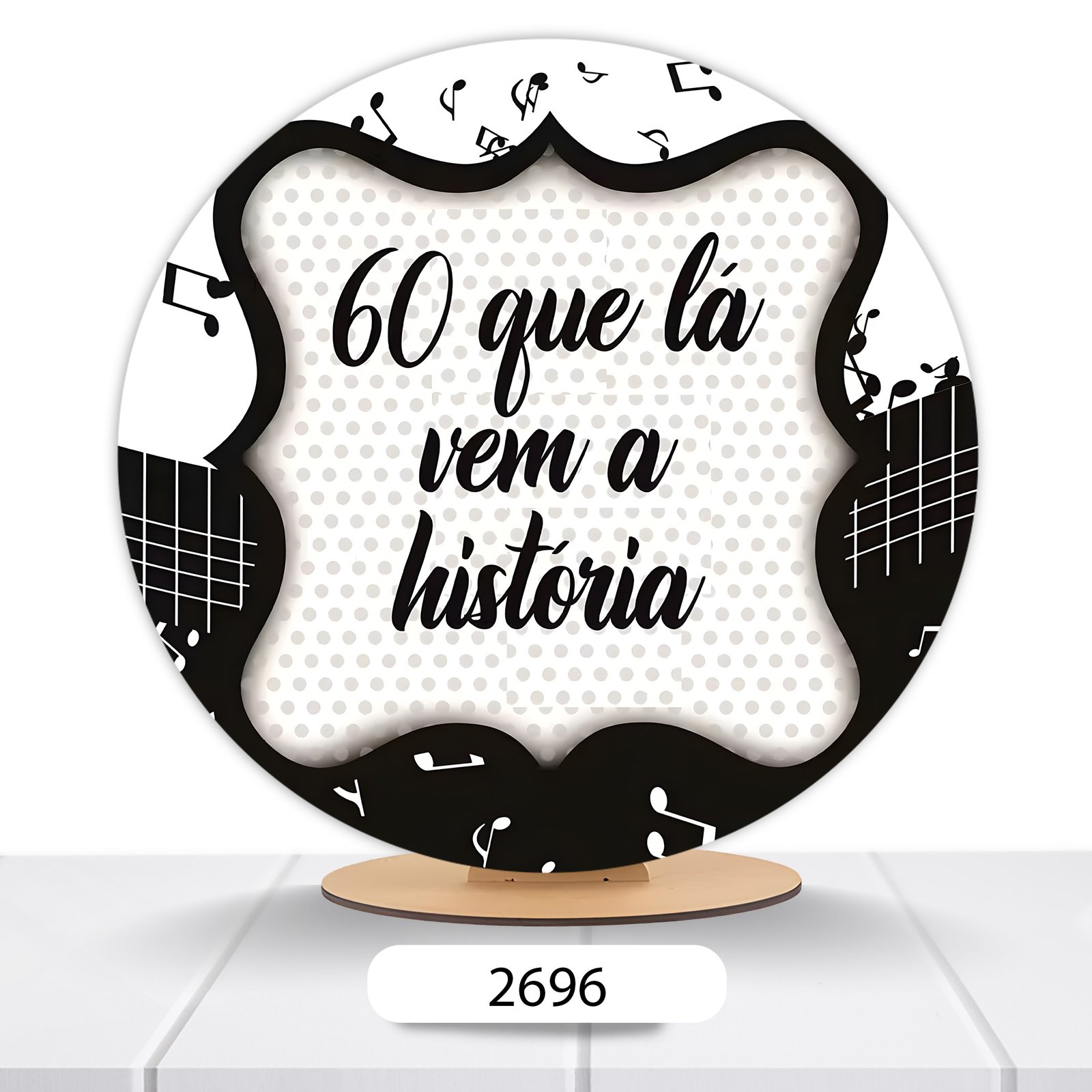 Painel Redondo 60 Anos 50x50cm - Imagem 3