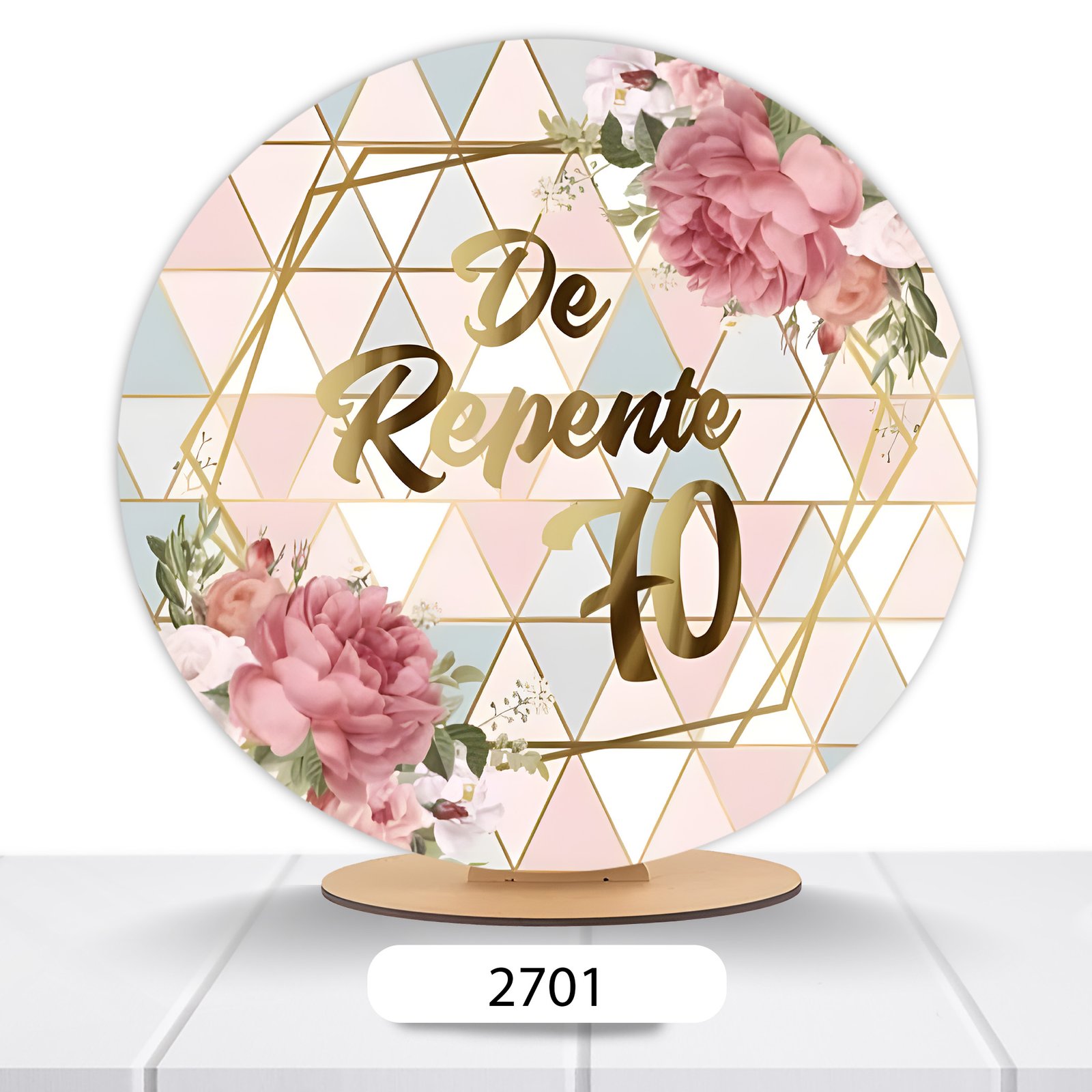 Painel Redondo 70 Anos 50x50cm - Imagem 2
