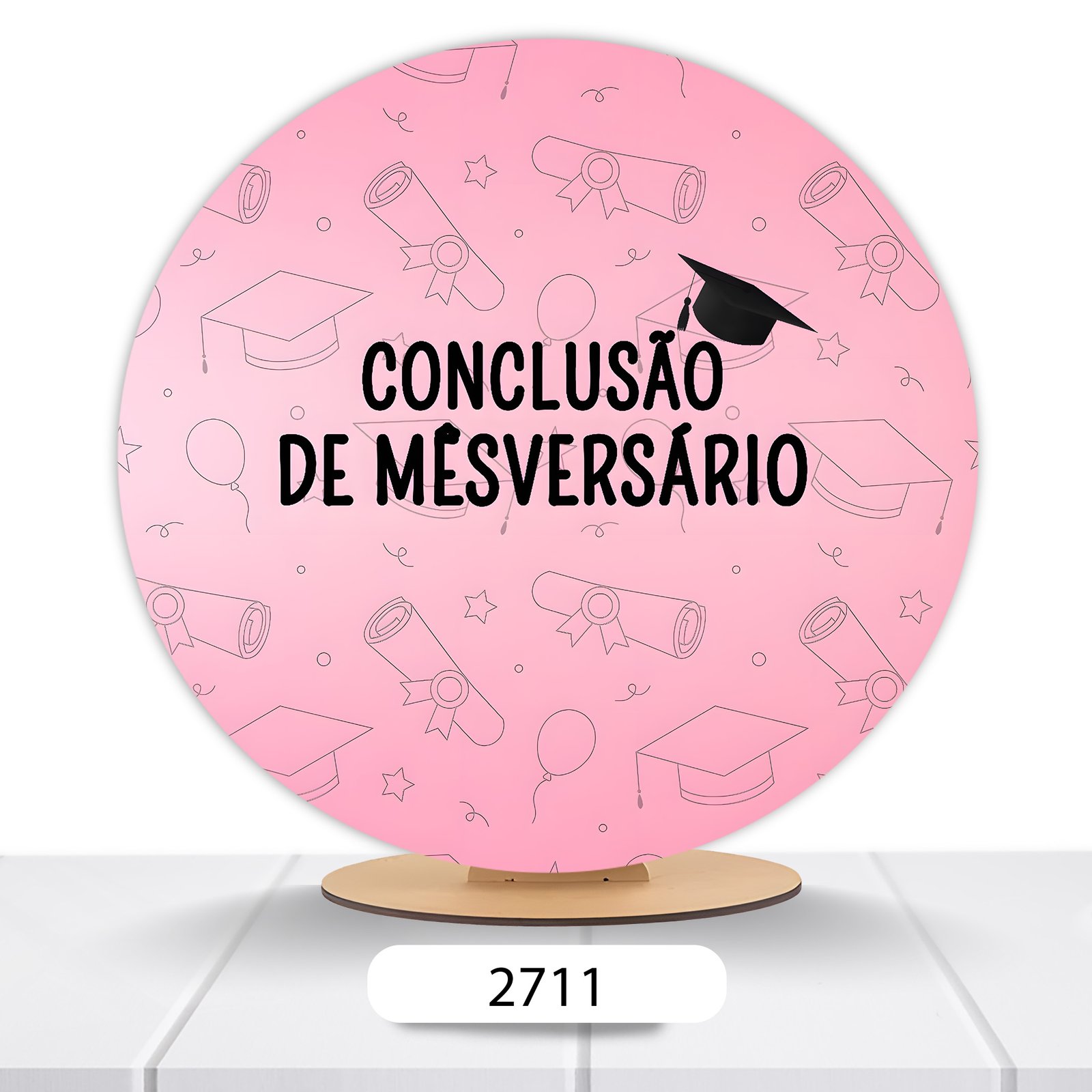 Painel Redondo Mesversário 50x50cm - Imagem 6