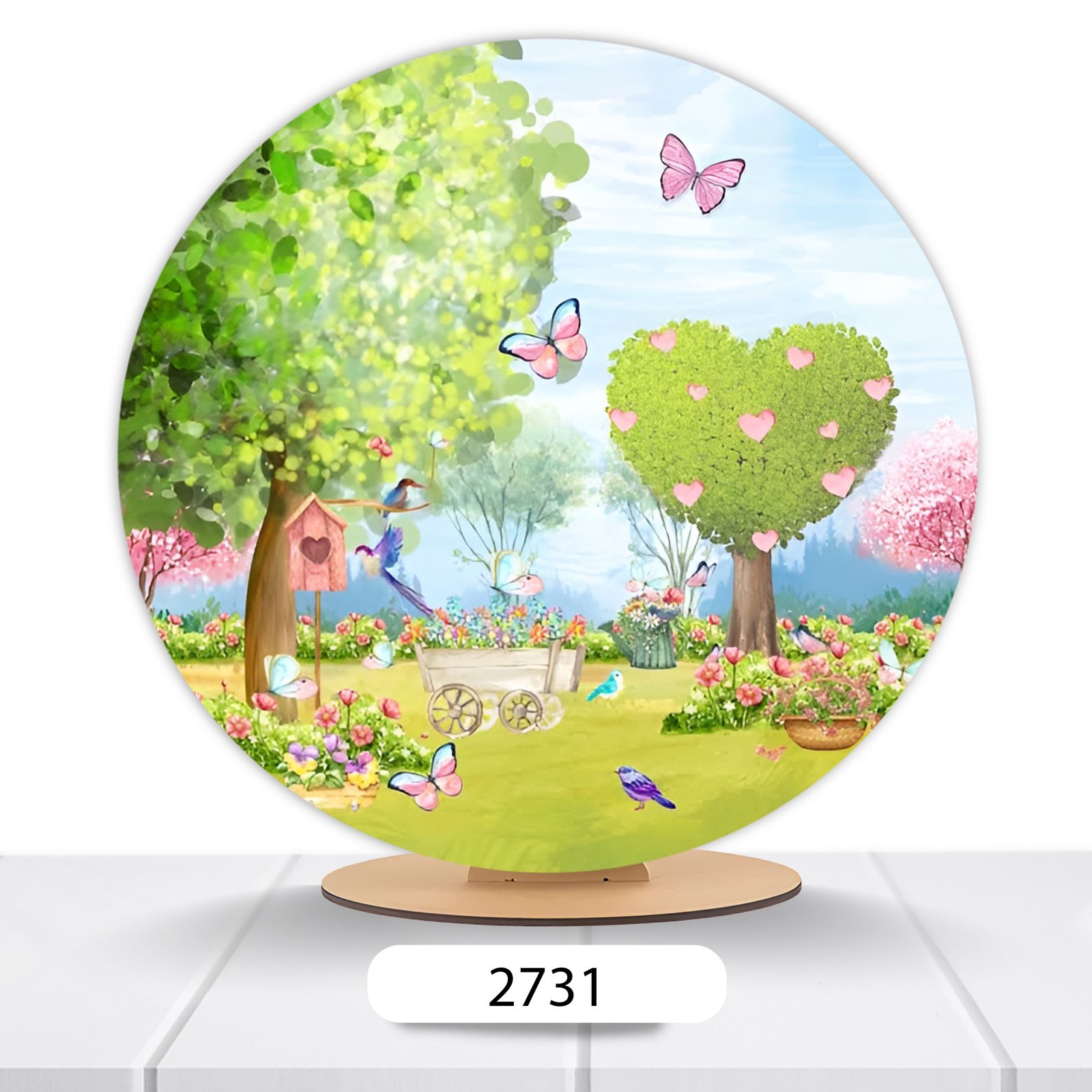 Painel Redondo Jardim 50x50cm - Imagem 8