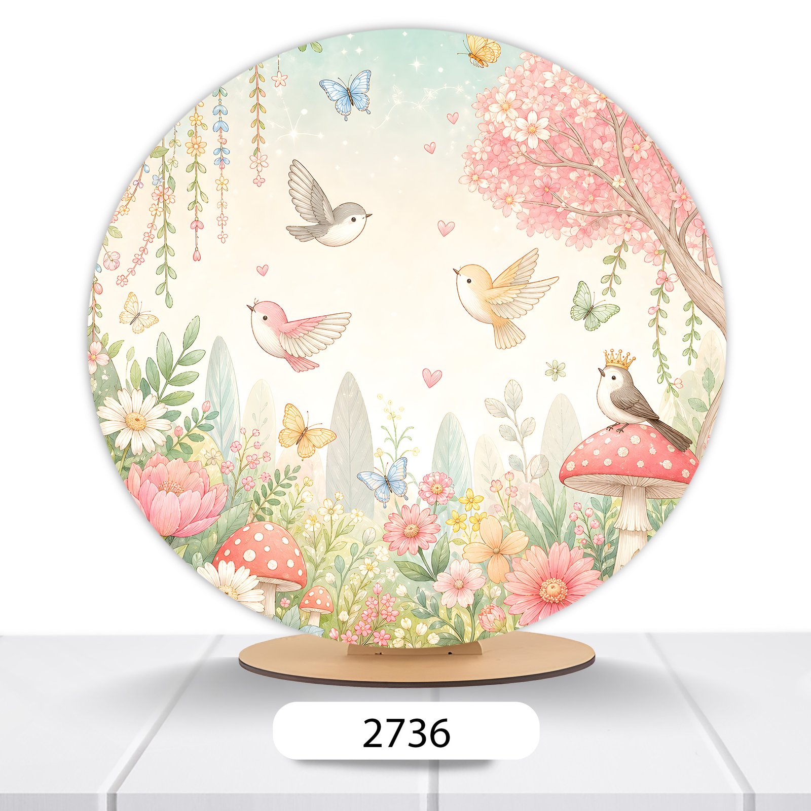 Painel Redondo Jardim 50x50cm - Imagem 13