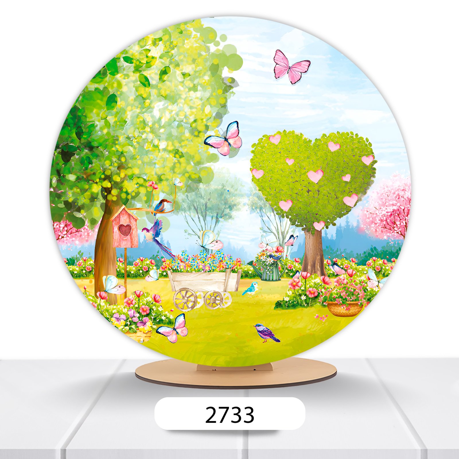 Painel Redondo Jardim 50x50cm - Imagem 10