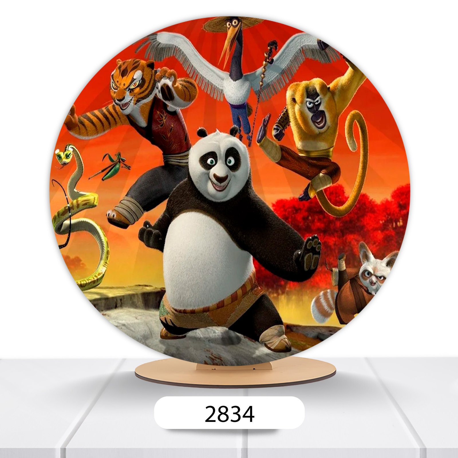 Painel Redondo Kung Fu Panda 50x50cm