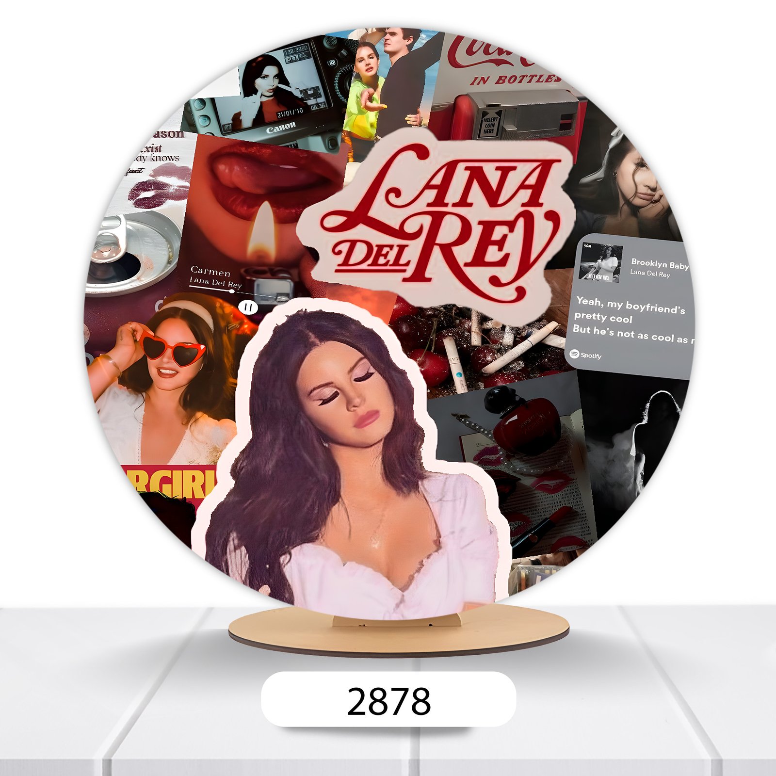 Painel Redondo Lana Del Rey 50x50cm
