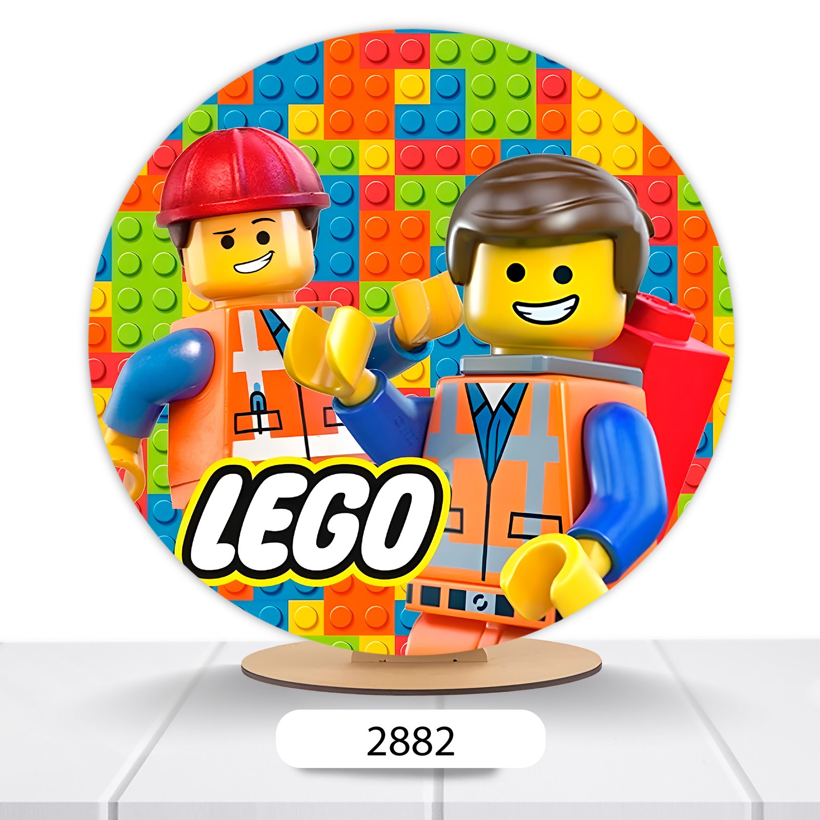 Painel Redondo Lego 50x50cm