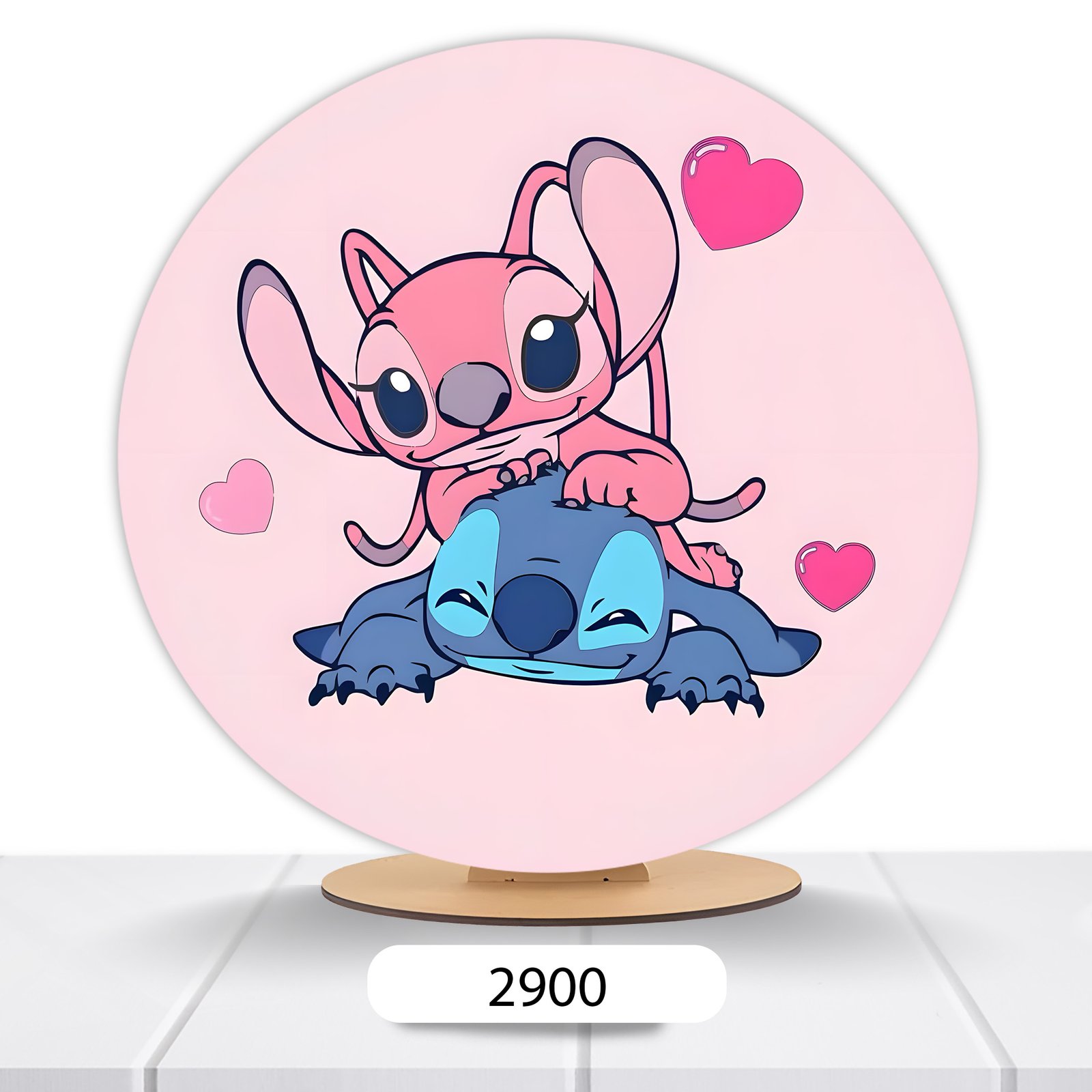 Painel Redondo Lilo E Stitch 50x50cm - Imagem 9