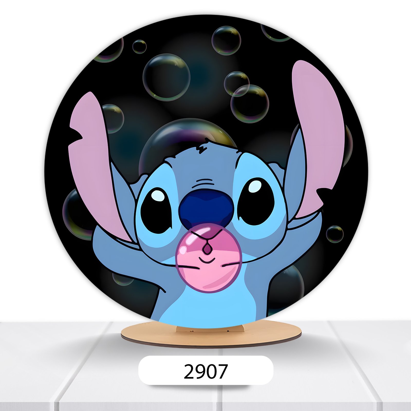 Painel Redondo Lilo E Stitch 50x50cm - Imagem 16