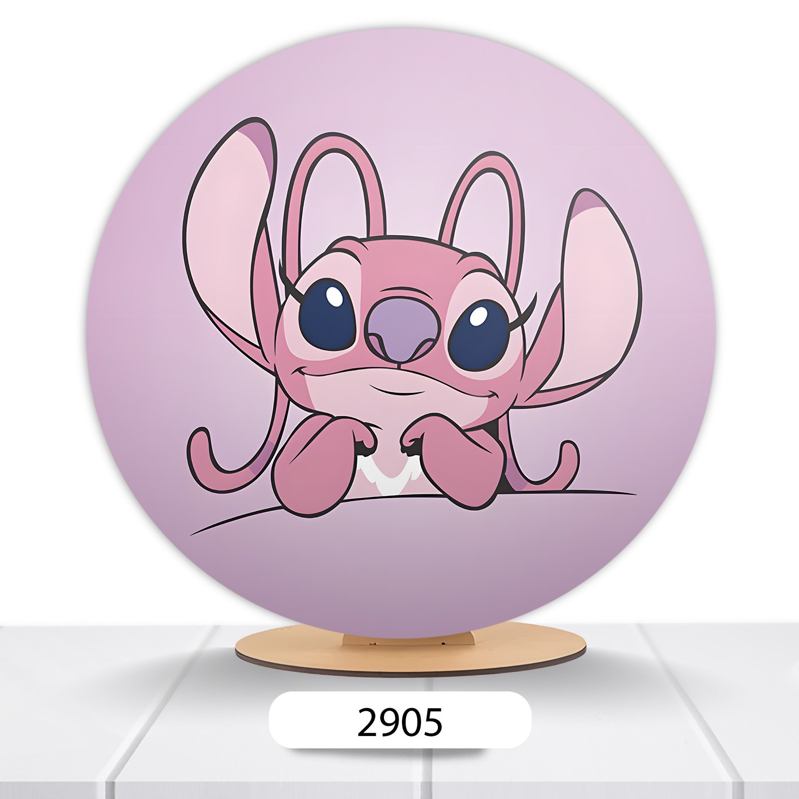 Painel Redondo Lilo E Stitch 50x50cm - Imagem 14