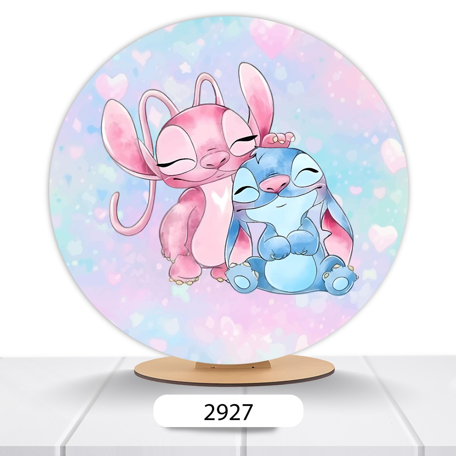 Painel Redondo Lilo E Stitch 50x50cm - Imagem 17