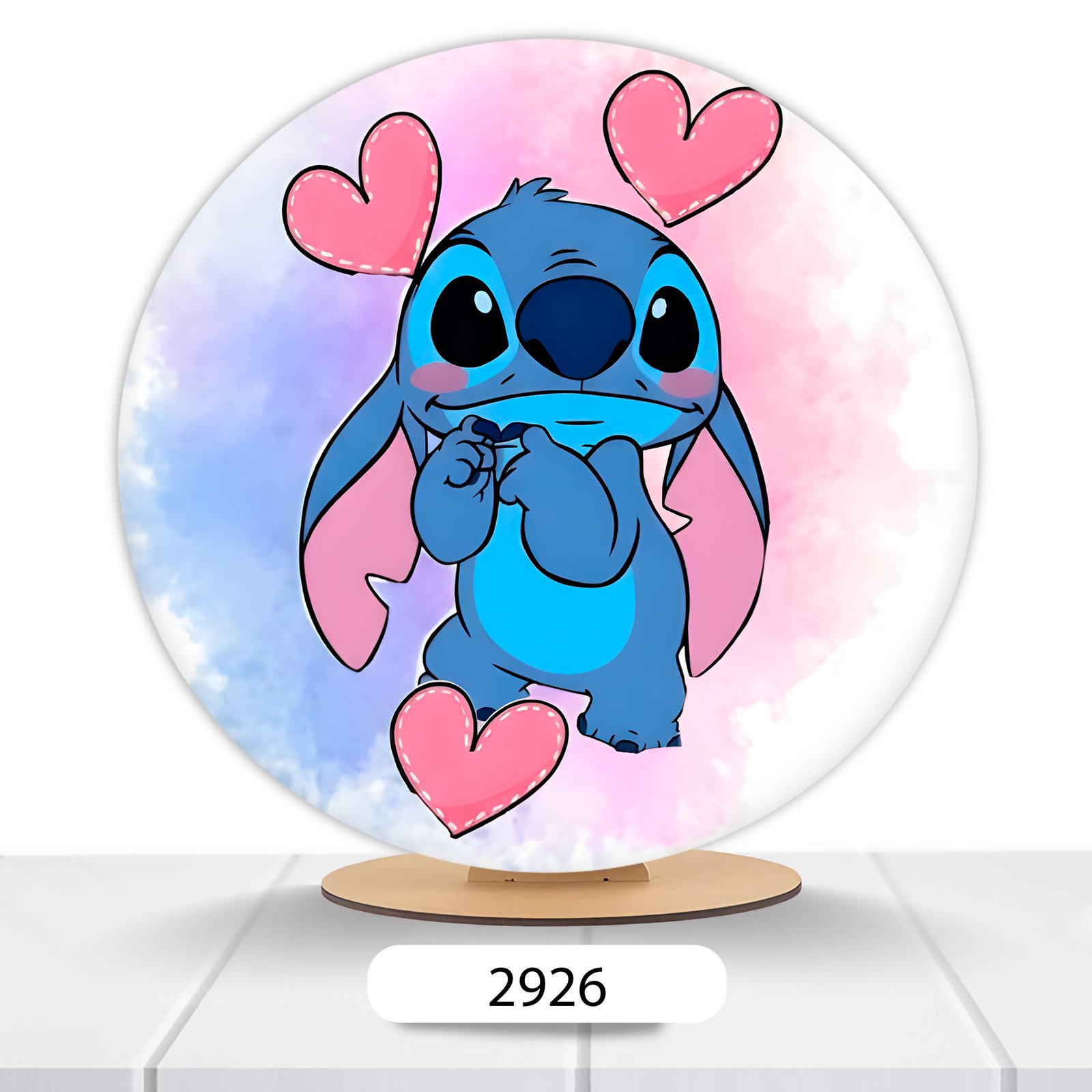 Painel Redondo Lilo E Stitch 50x50cm - Imagem 16
