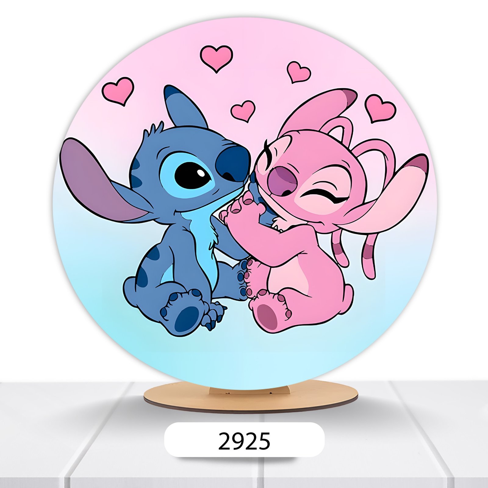 Painel Redondo Lilo E Stitch 50x50cm - Imagem 15