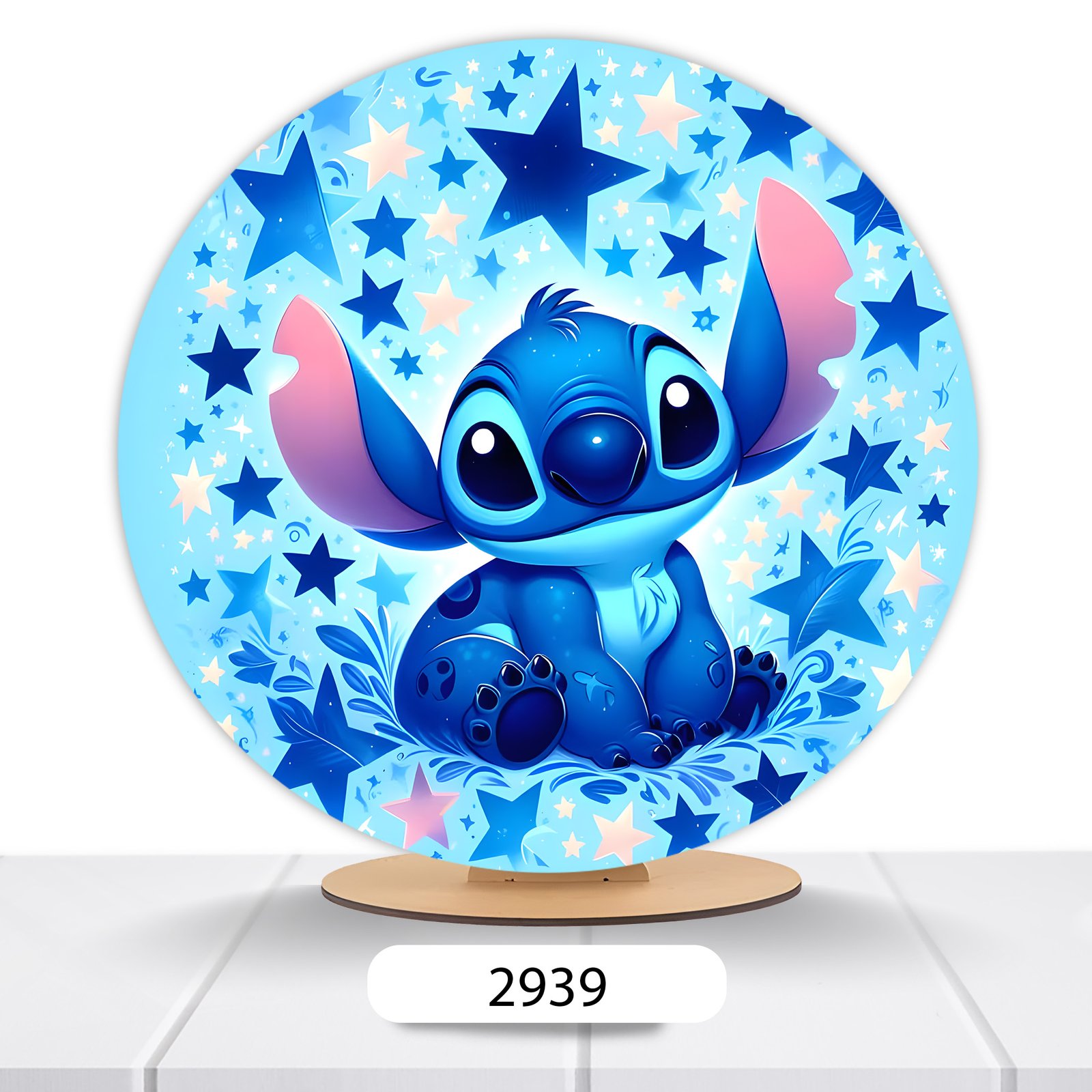 Painel Redondo Lilo E Stitch 50x50cm - Imagem 10