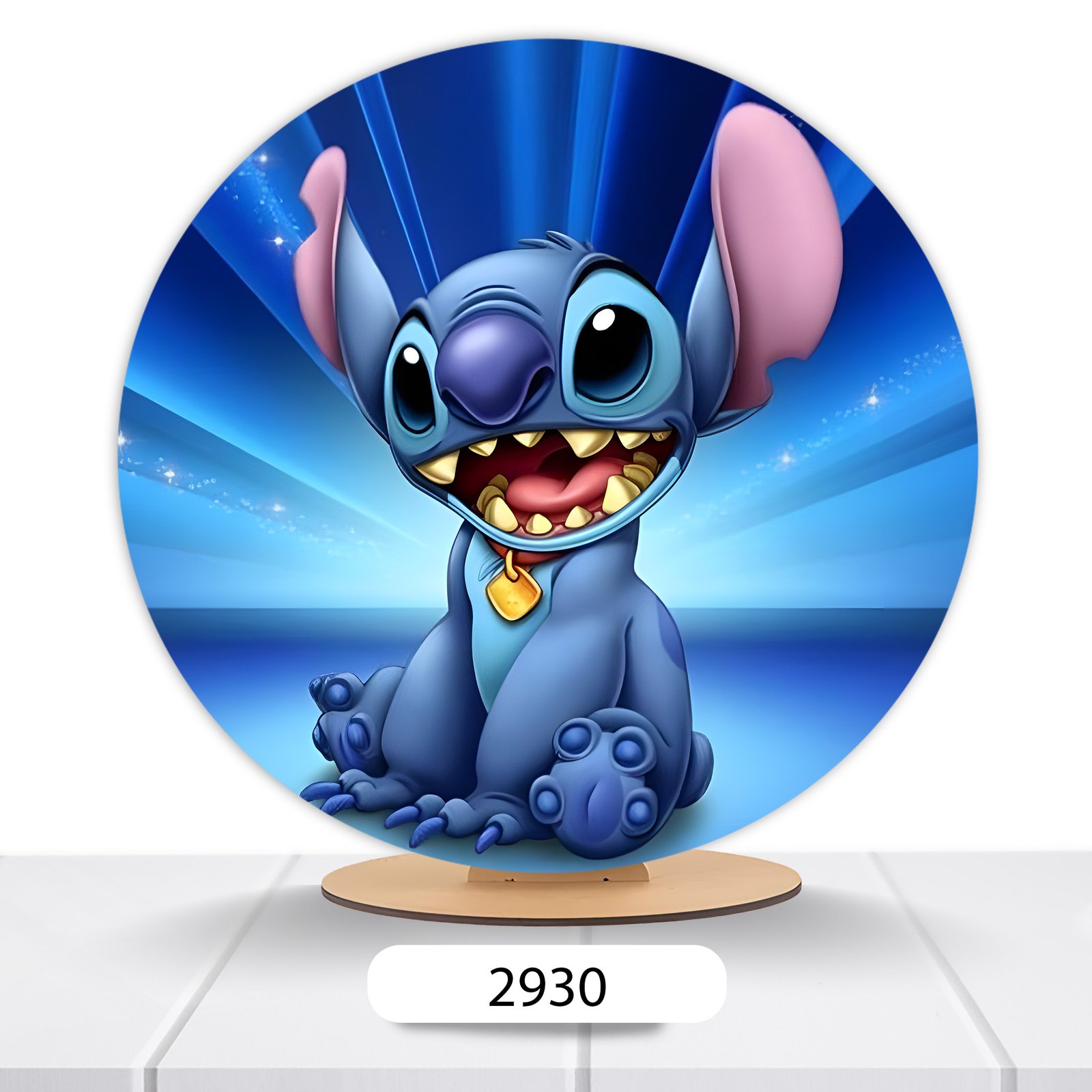 Painel Redondo Lilo E Stitch 50x50cm