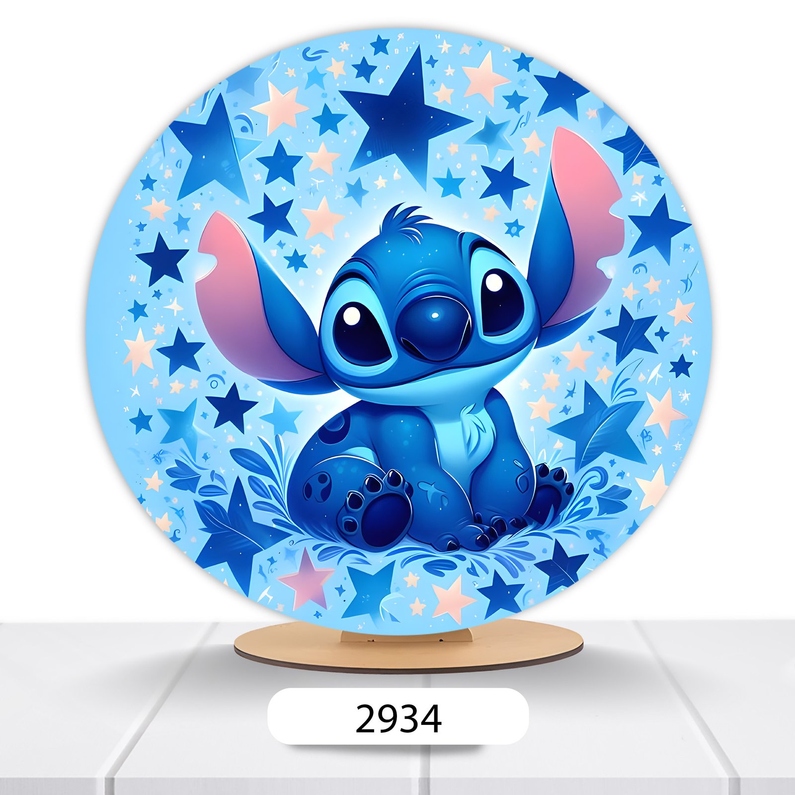 Painel Redondo Lilo E Stitch 50x50cm - Imagem 5