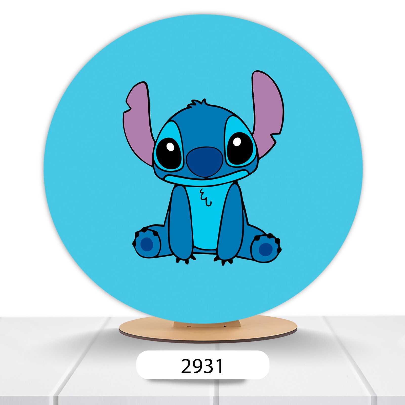 Painel Redondo Lilo E Stitch 50x50cm - Imagem 2