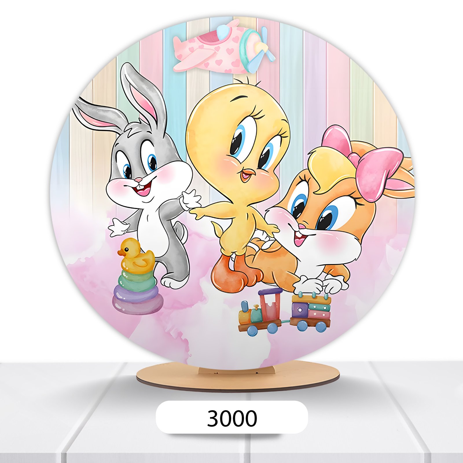 Painel Redondo Looney Tunes 50x50cm - Imagem 14