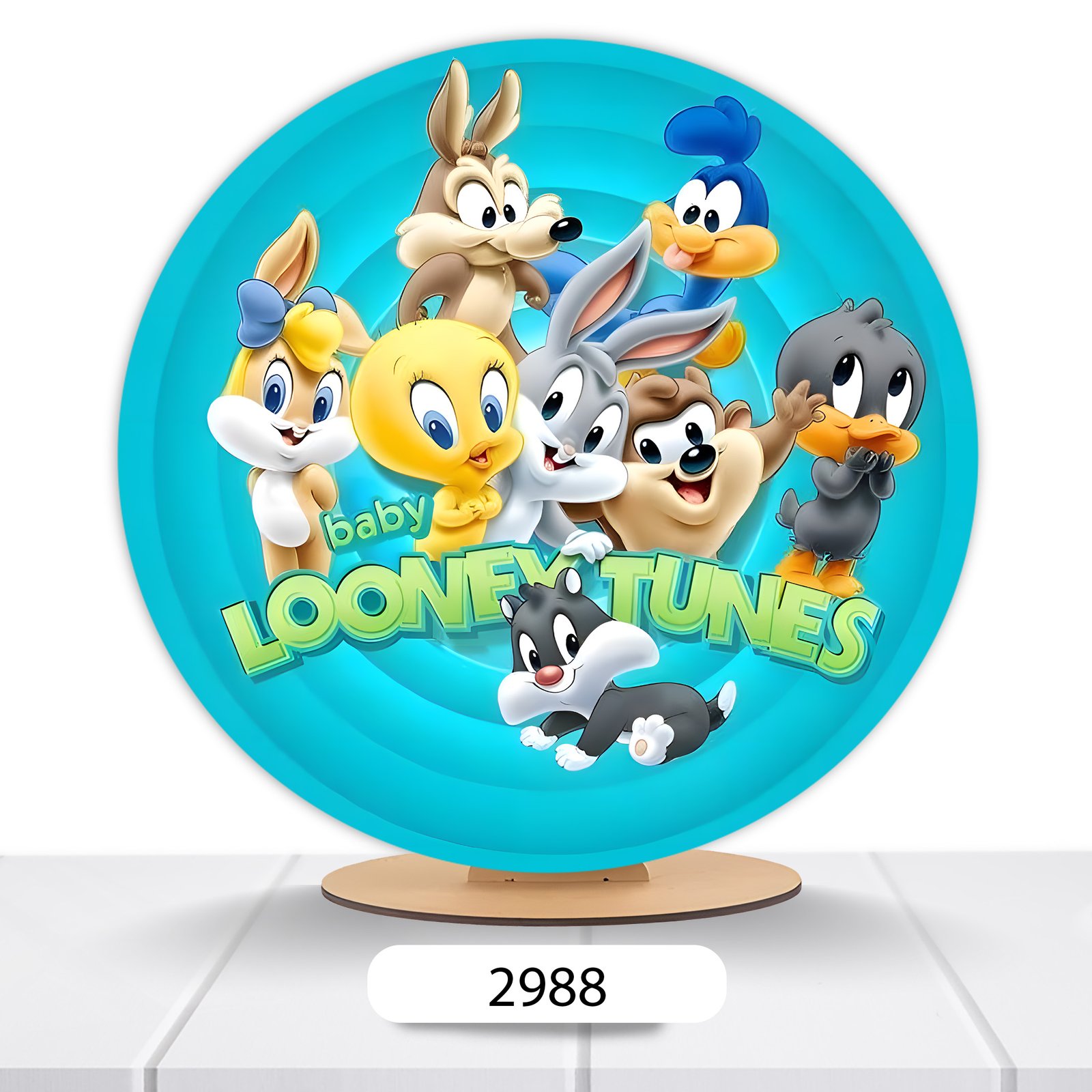 Painel Redondo Looney Tunes 50x50cm - Imagem 2