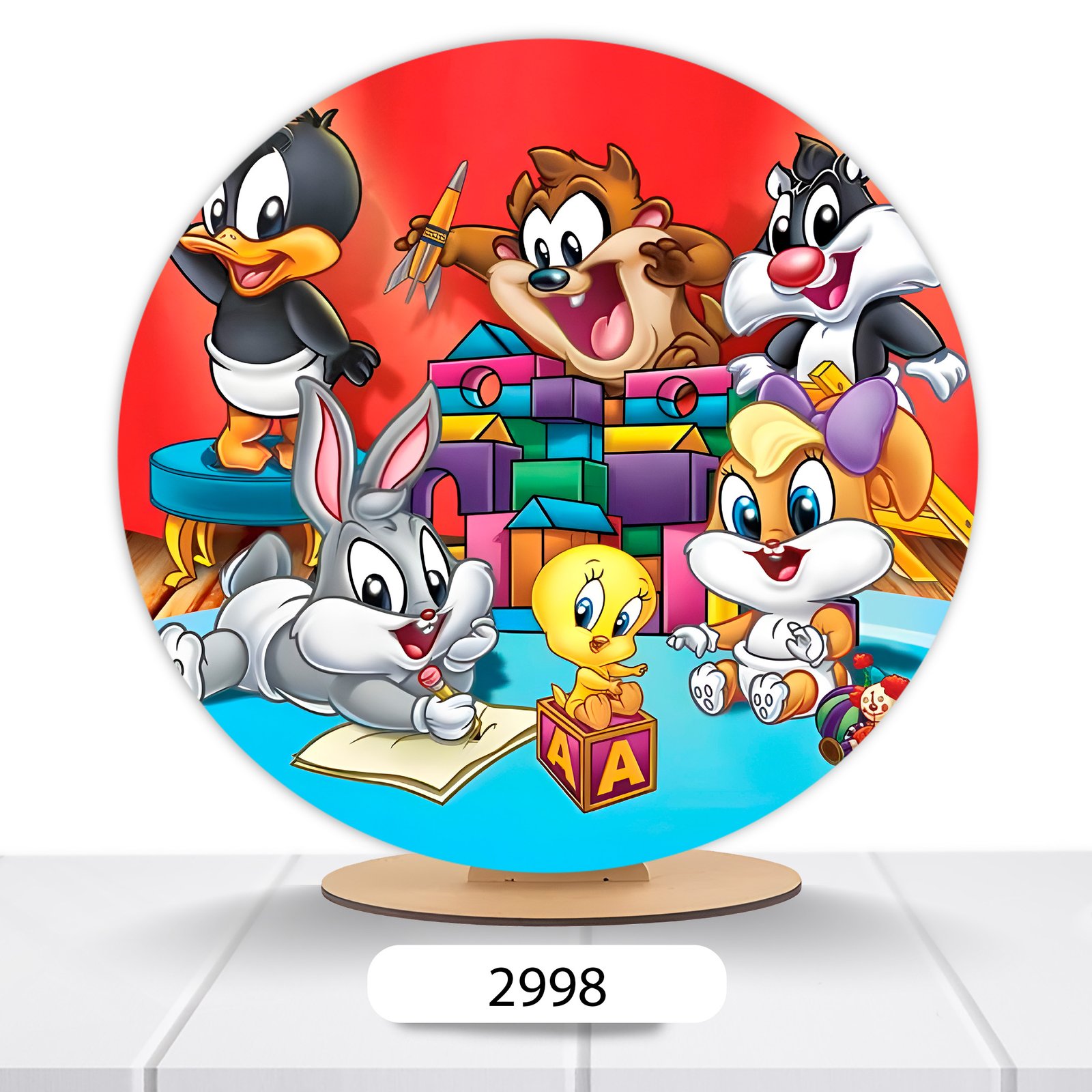 Painel Redondo Looney Tunes 50x50cm - Imagem 12
