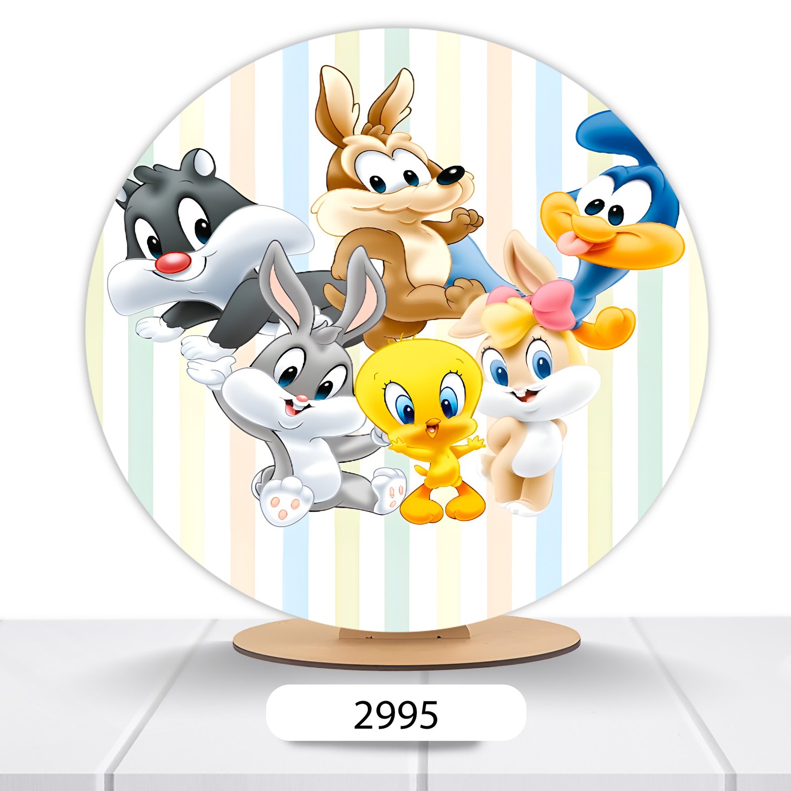 Painel Redondo Looney Tunes 50x50cm - Imagem 9