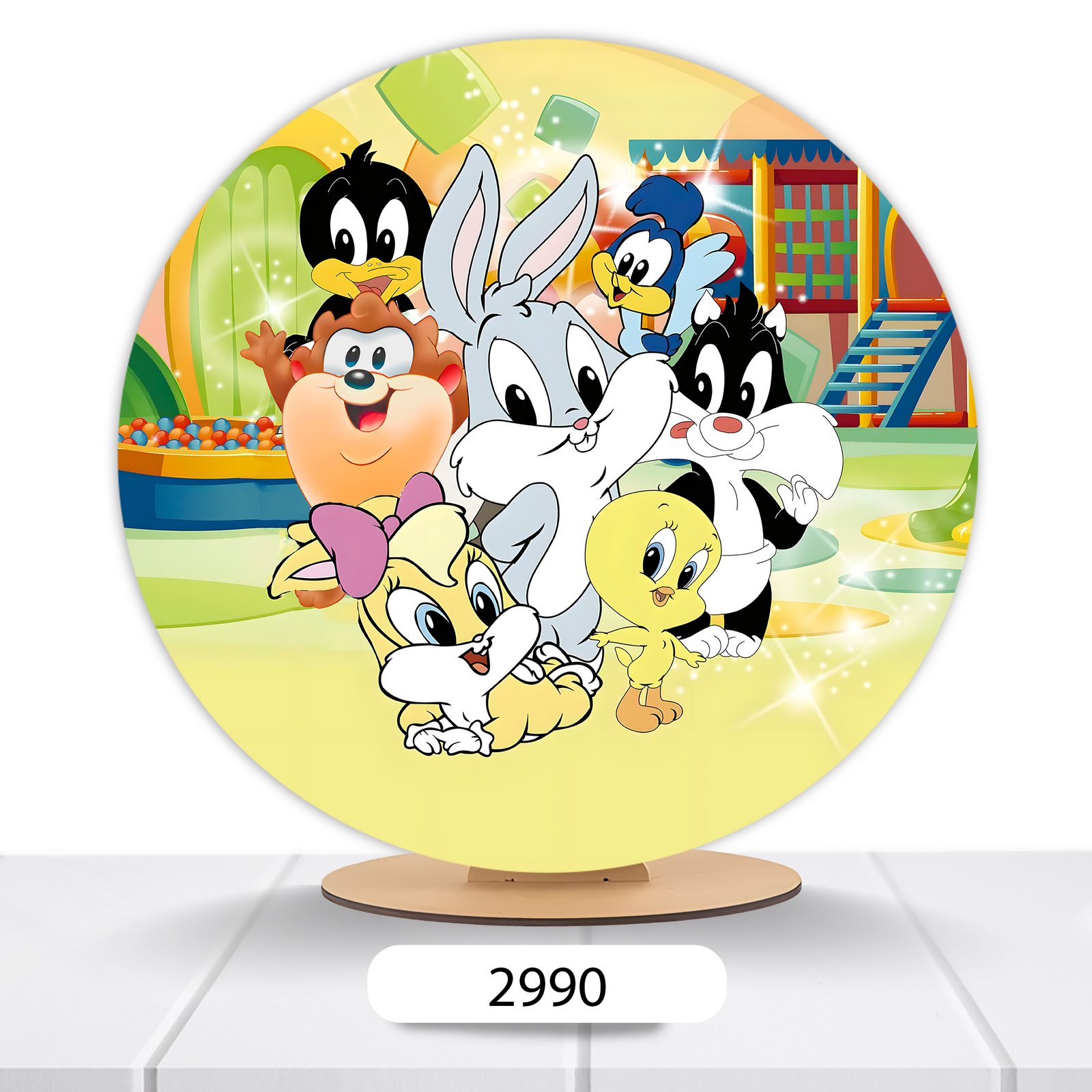 Painel Redondo Looney Tunes 50x50cm - Imagem 4