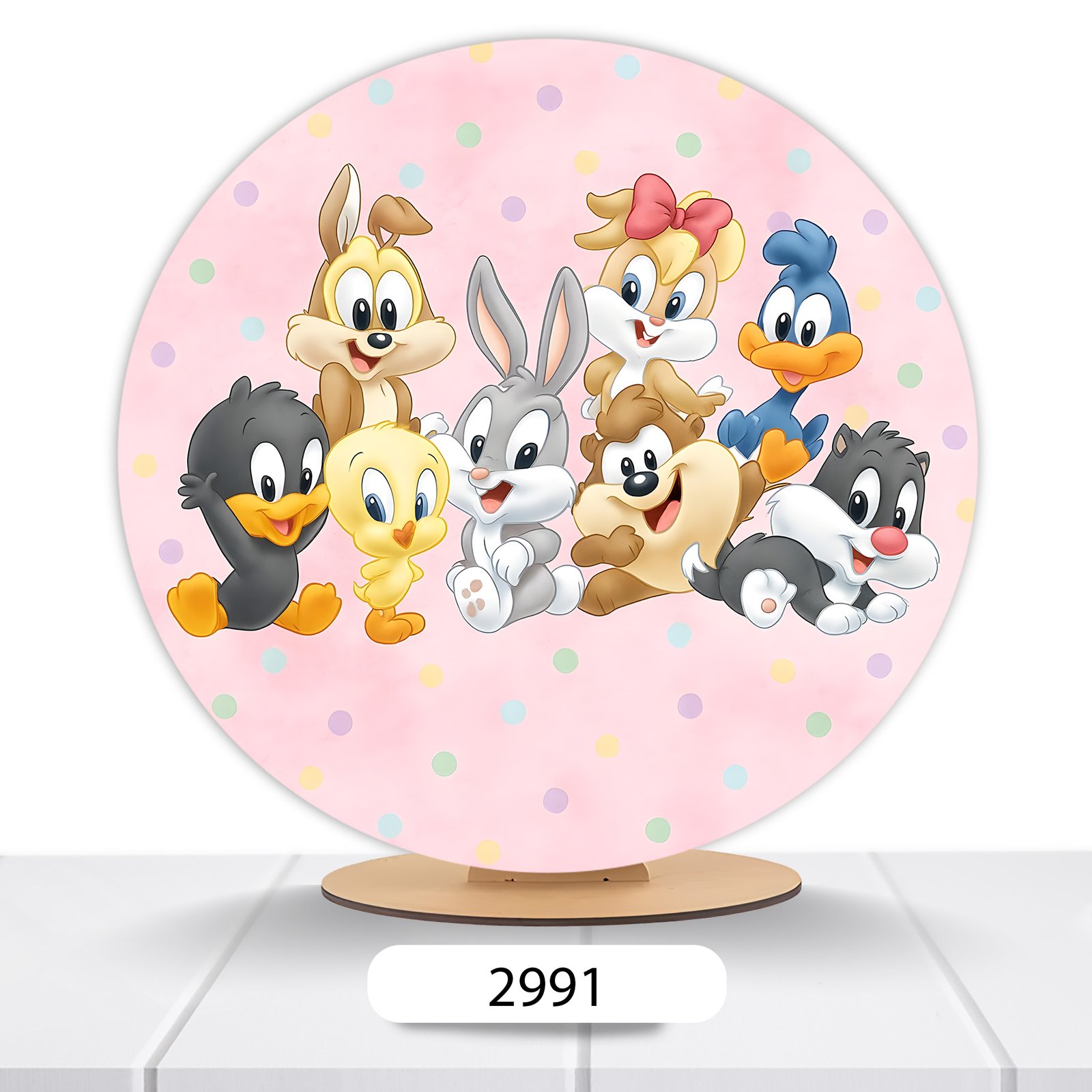 Painel Redondo Looney Tunes 50x50cm - Imagem 5