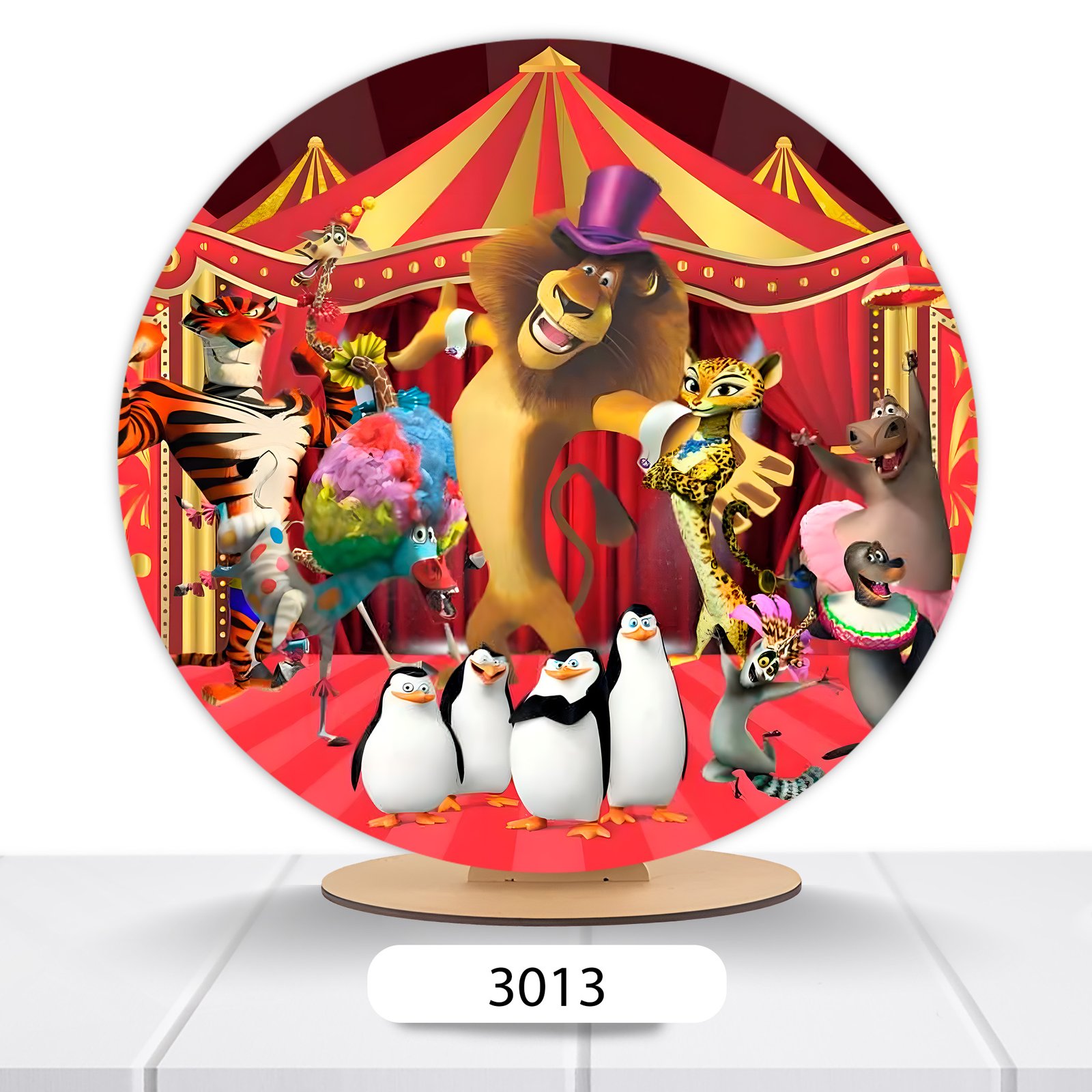 Painel Redondo Madagascar 50x50cm - Imagem 2