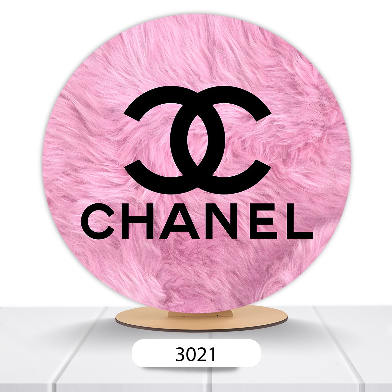 Painel Redondo Coco Chanel 50x50cm