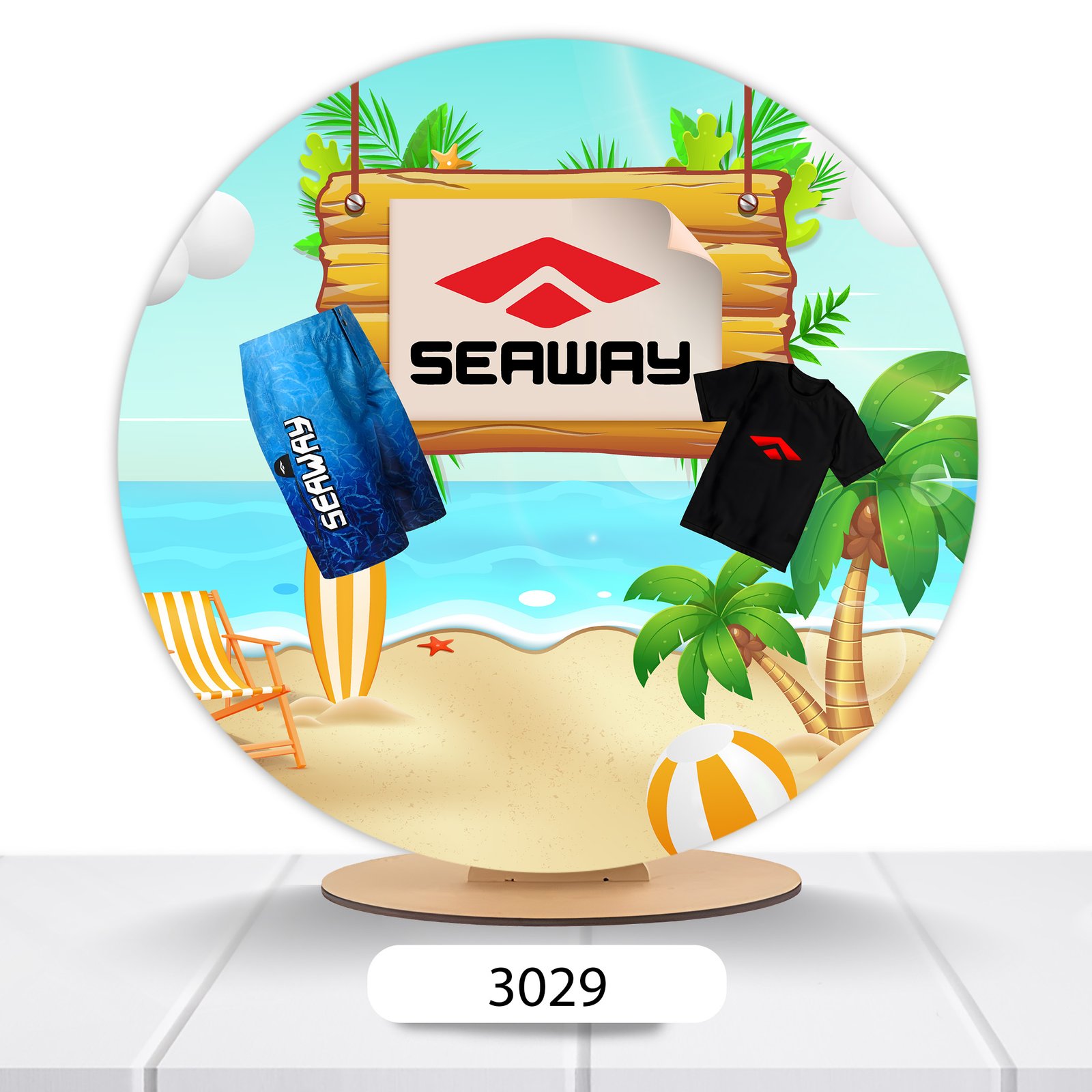 Painel Redondo Seaway 50x50cm - Imagem 2