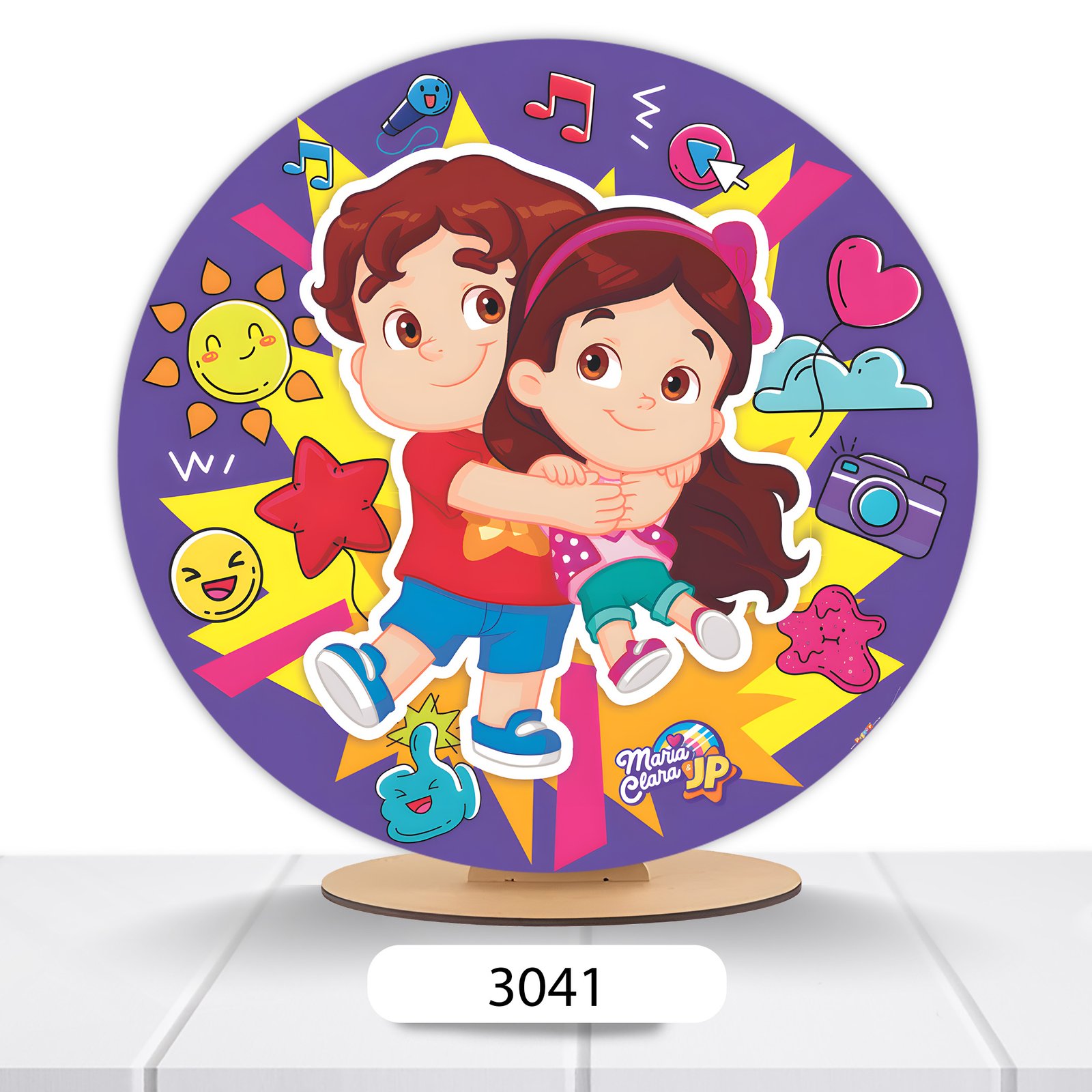 Painel Redondo Maria Clara E JP 50x50cm - Imagem 10